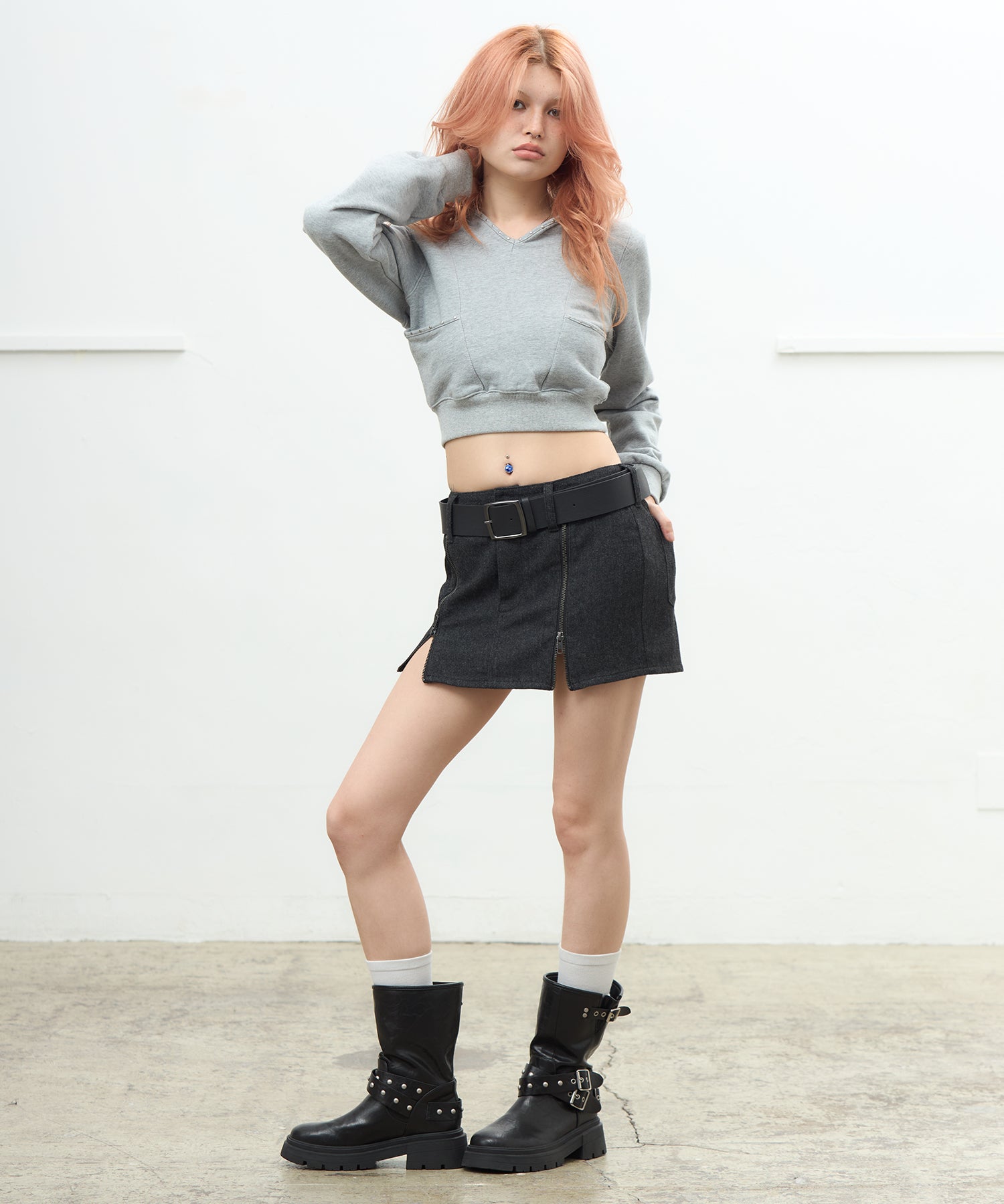 MODEL:170cm/COLOR:GRAY/SIZE:F