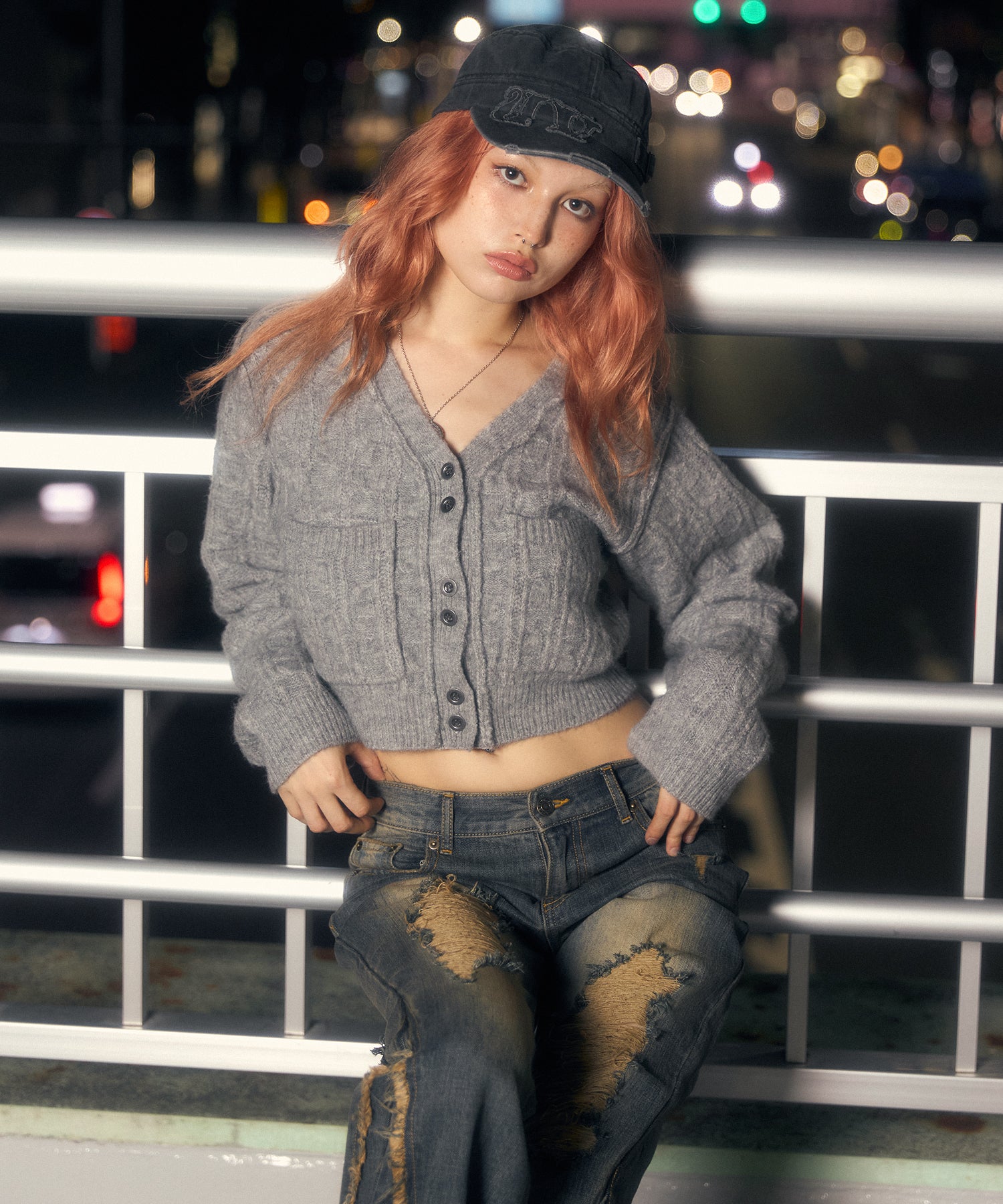 MODEL:170cm/COLOR:GRAY/SIZE:F