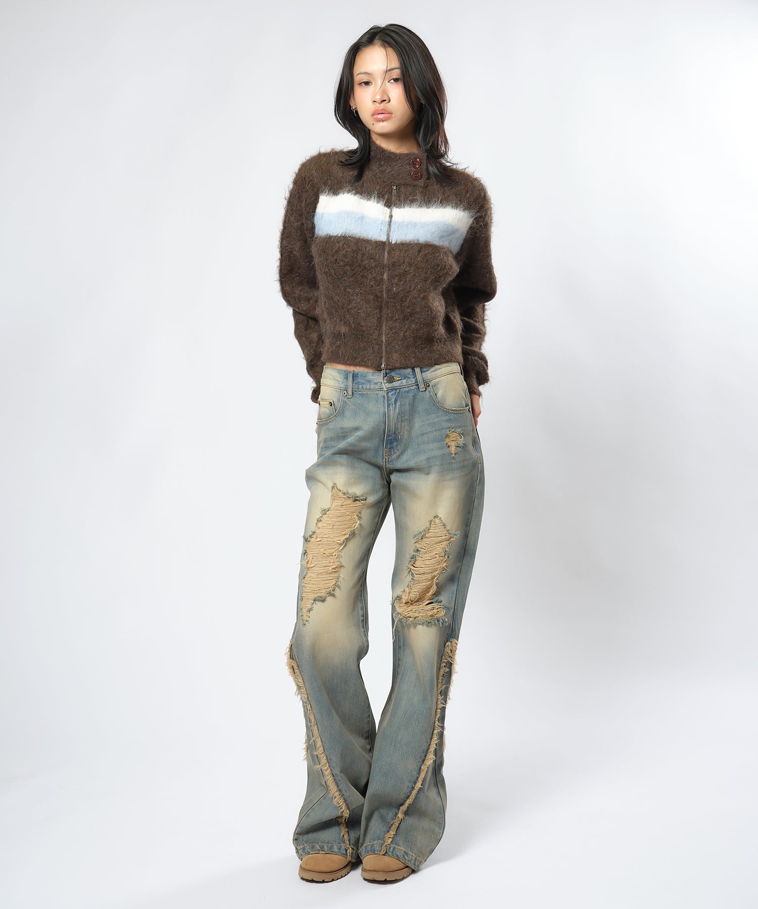 MODEL:170cm/COLOR:BROWN/SIZE:F