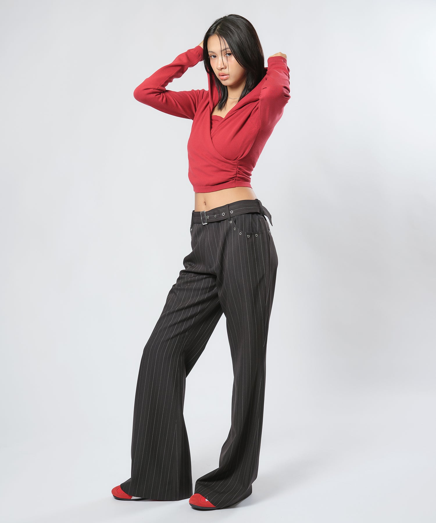 MODEL:170cm/COLOR:RED/SIZE:F