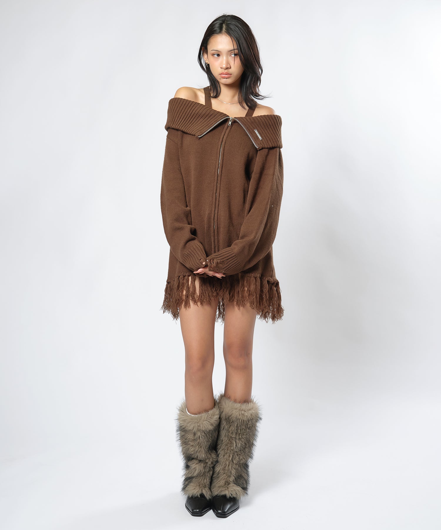 MODEL:170cm/COLOR:BROWN/SIZE:F