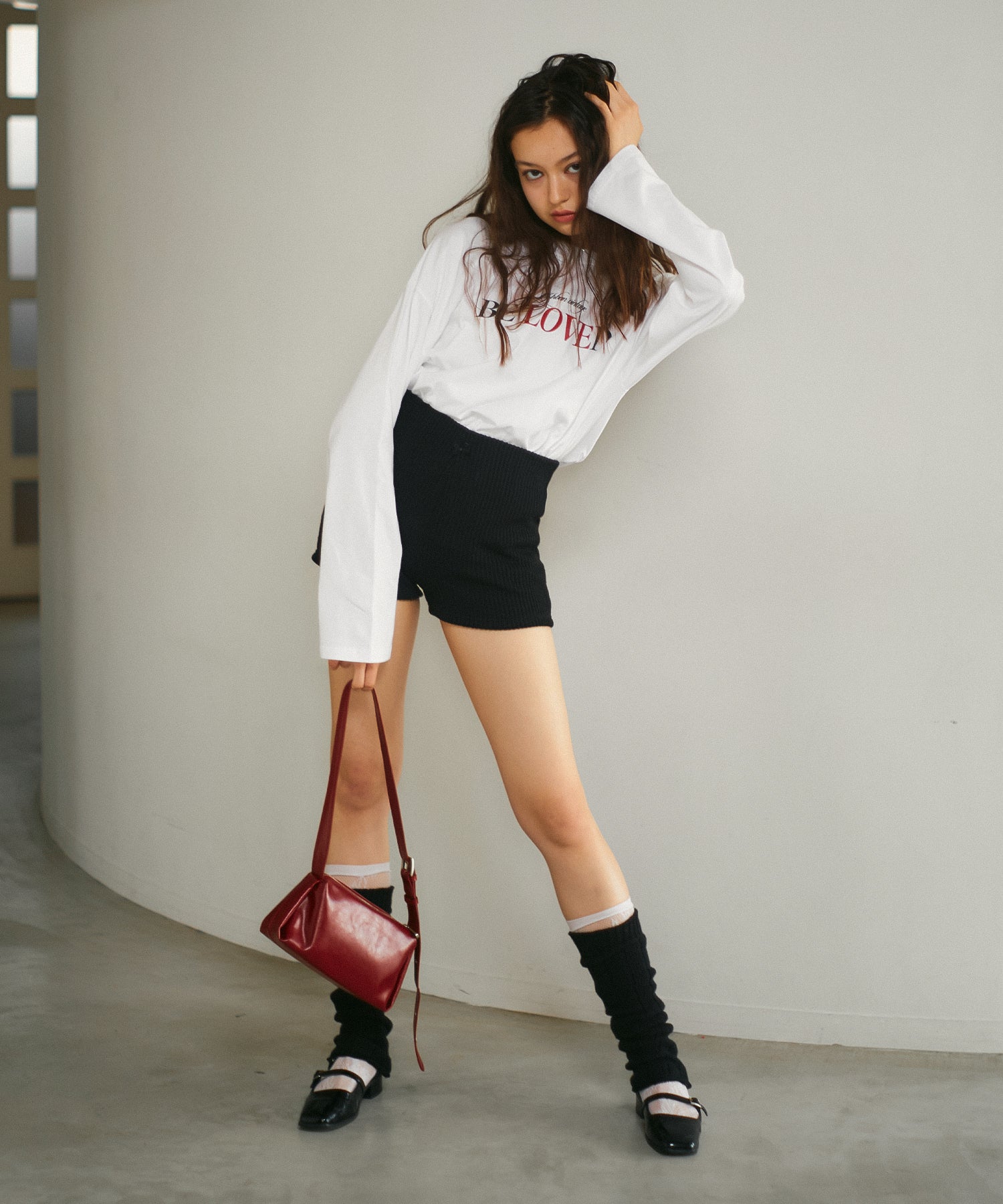 MODEL:172cm/COLOR:BLACK/SIZE:F