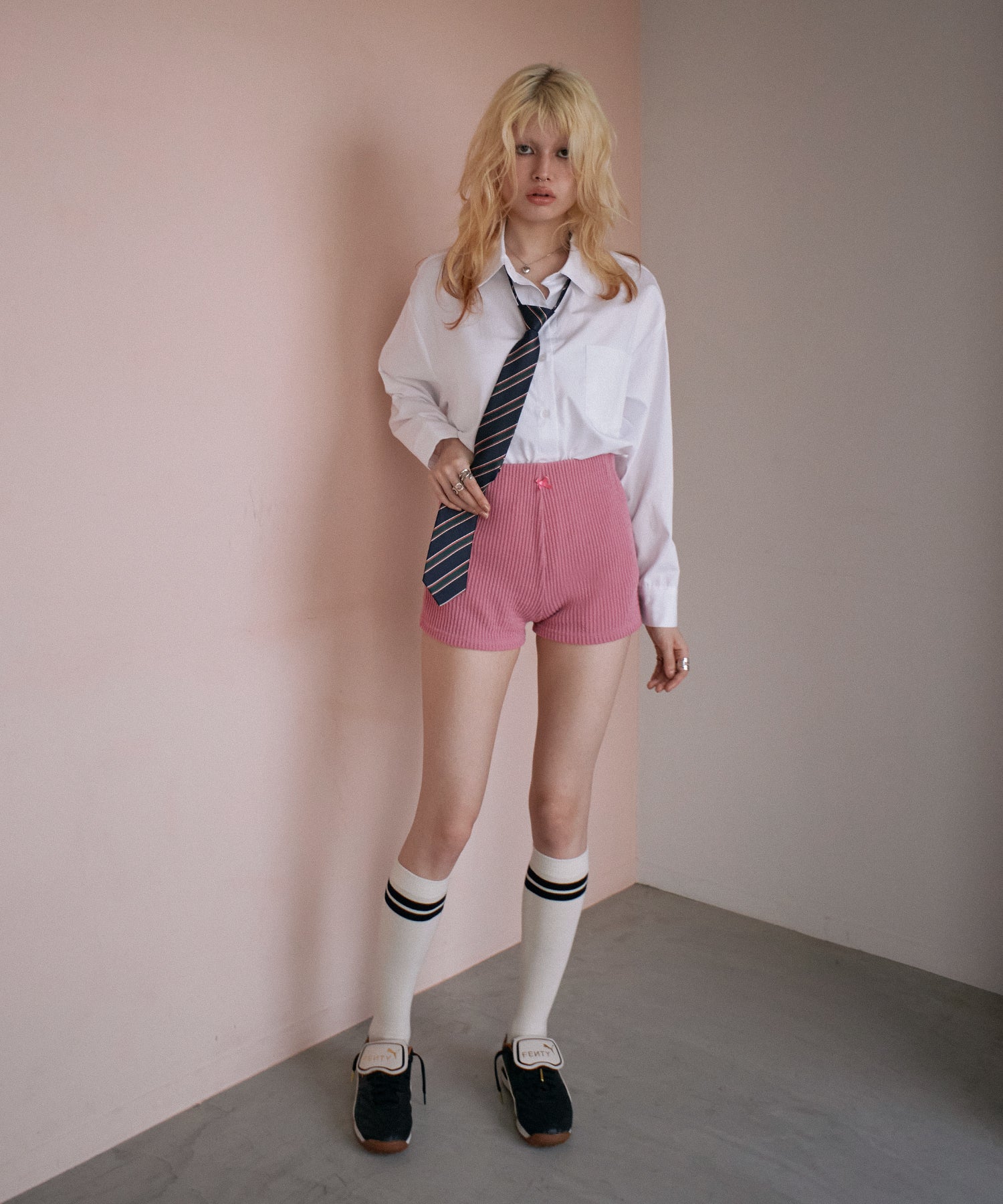 MODEL:170cm/COLOR:PINK/SIZE:F