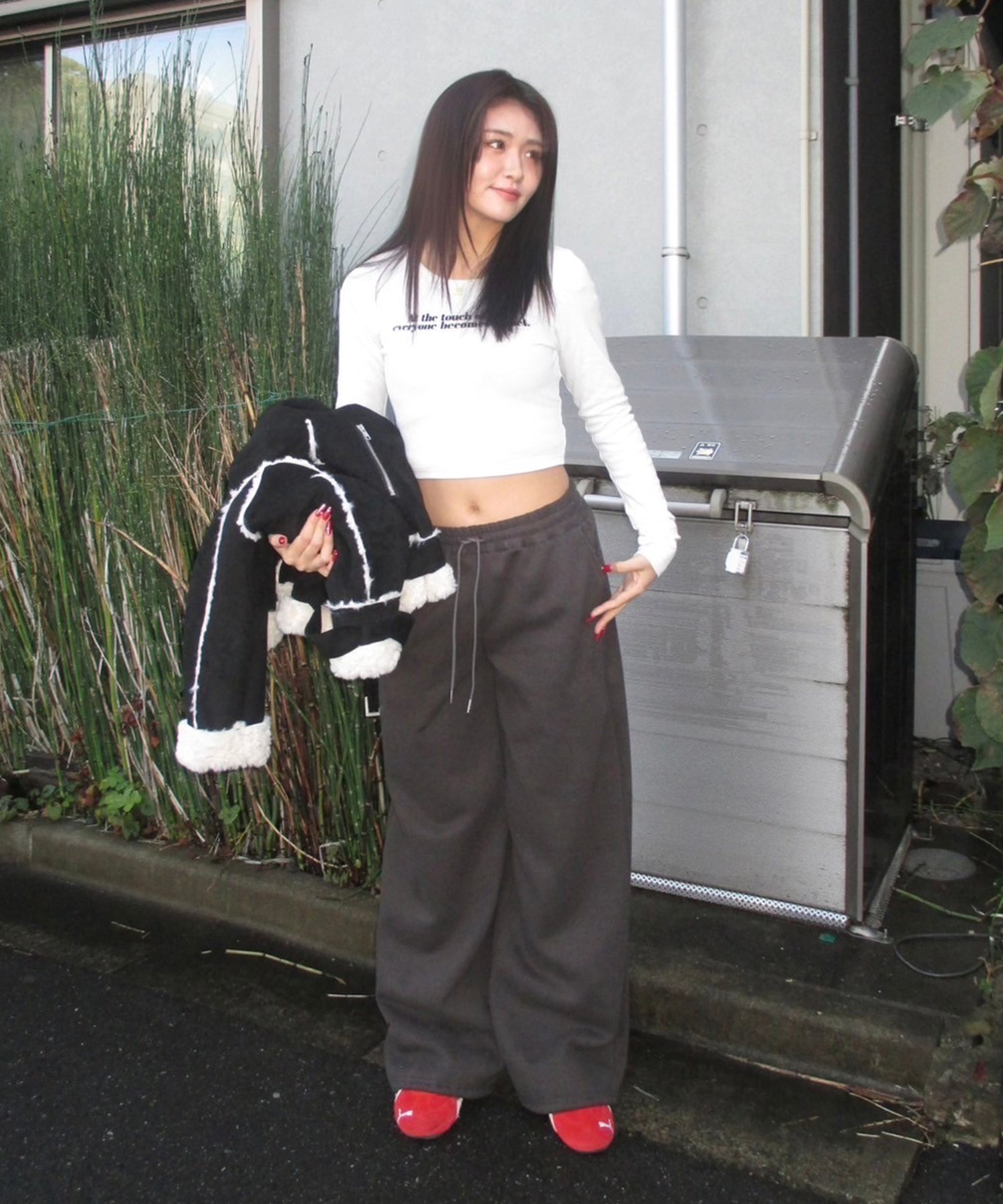 STAFF:164cm/COLOR:DARL GRAY/SIZE:F