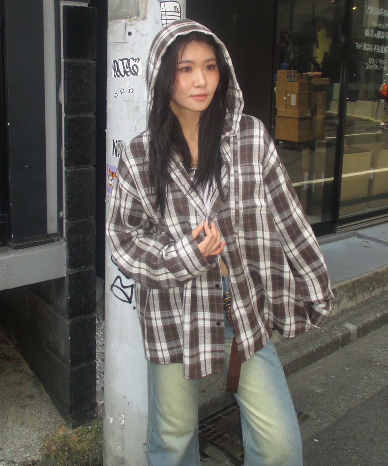 STAFF:164cm/COLOR:BROWN/SIZE:F