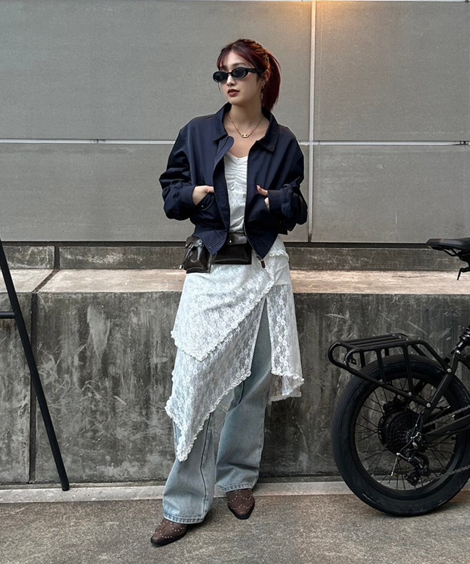 STAFF:163cm/COLOR:NAVY/SIZE:F