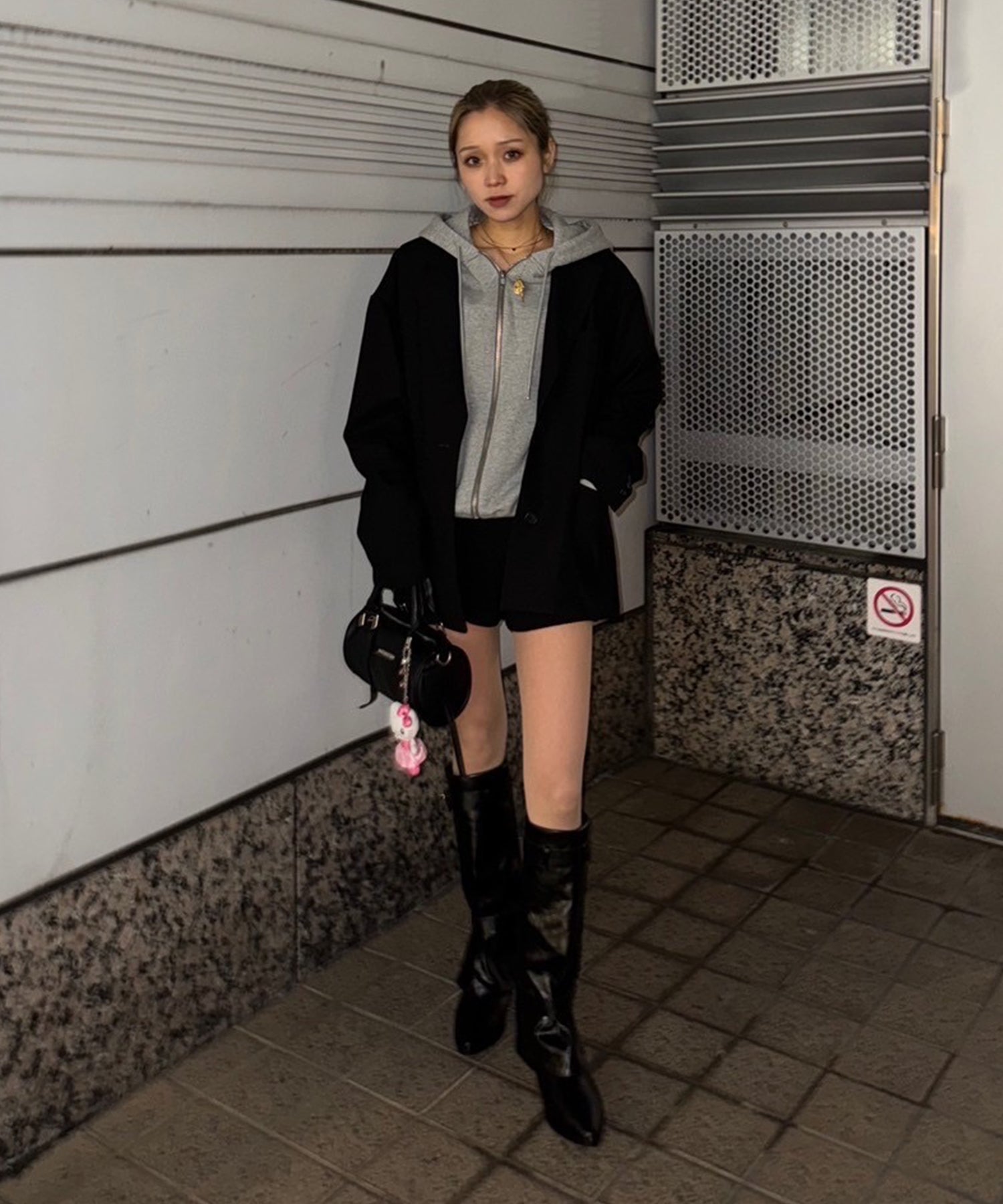 STAFF:155cm/COLOR:BLACK/SIZE:M