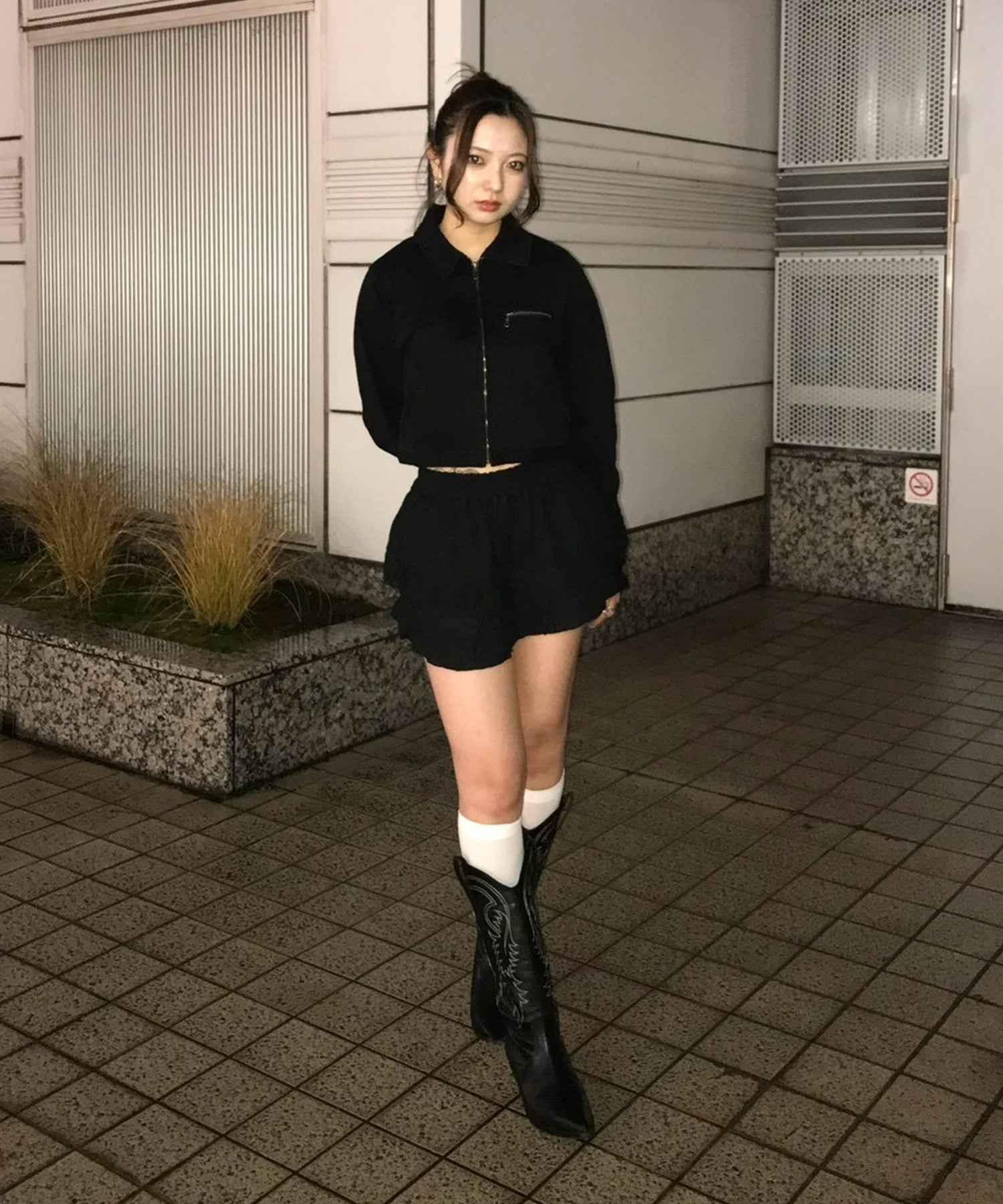 STAFF:160cm/COLOR:BLACK/SIZE:F