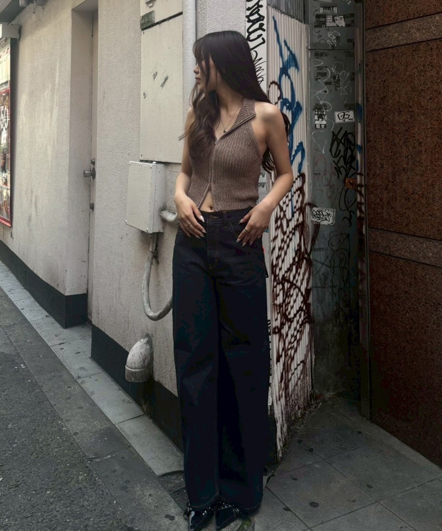 STAFF:162cm/COLOR:BROWN/SIZE:F