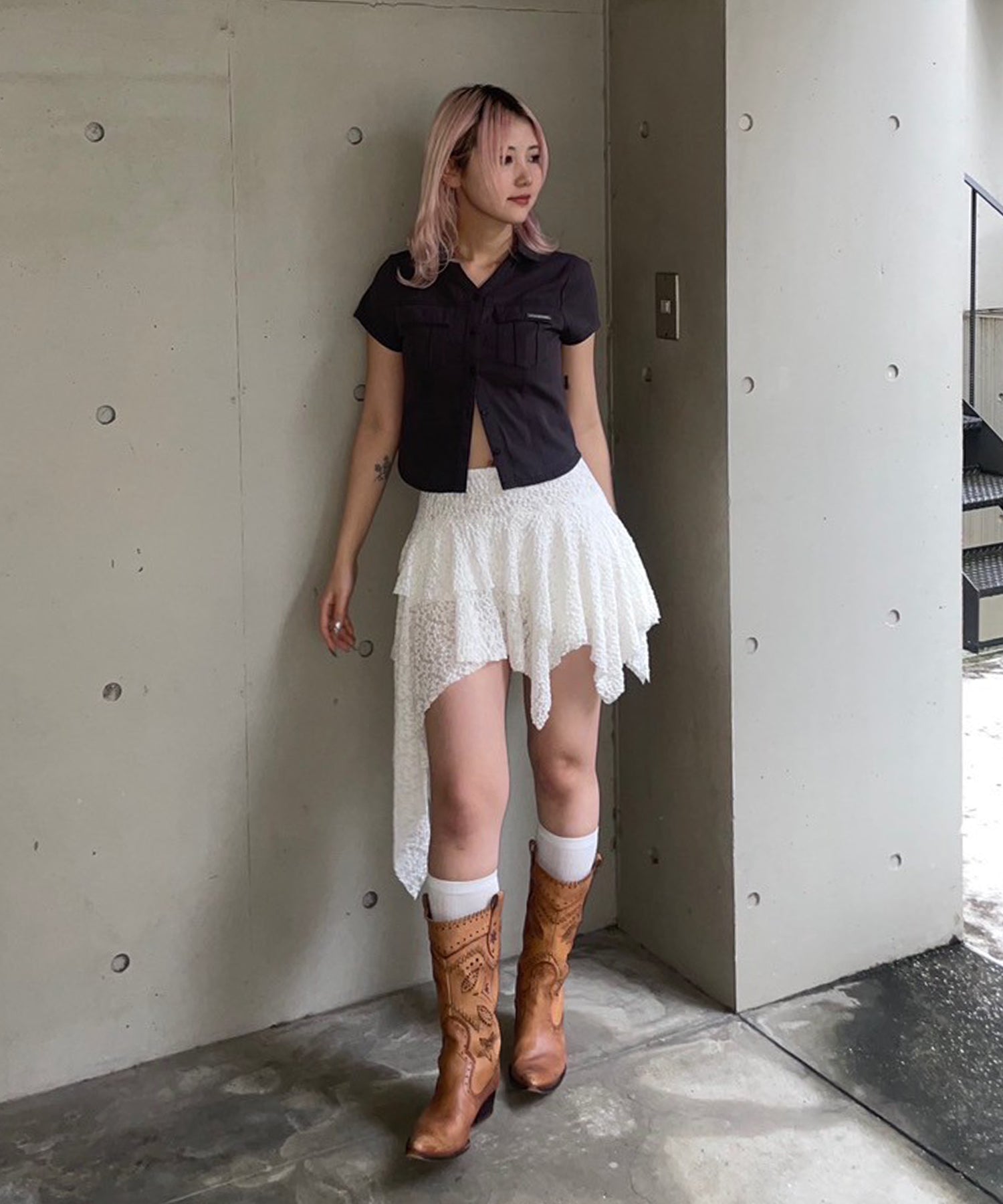 STAFF:162cm/COLOR:WHITE/SIZE:F