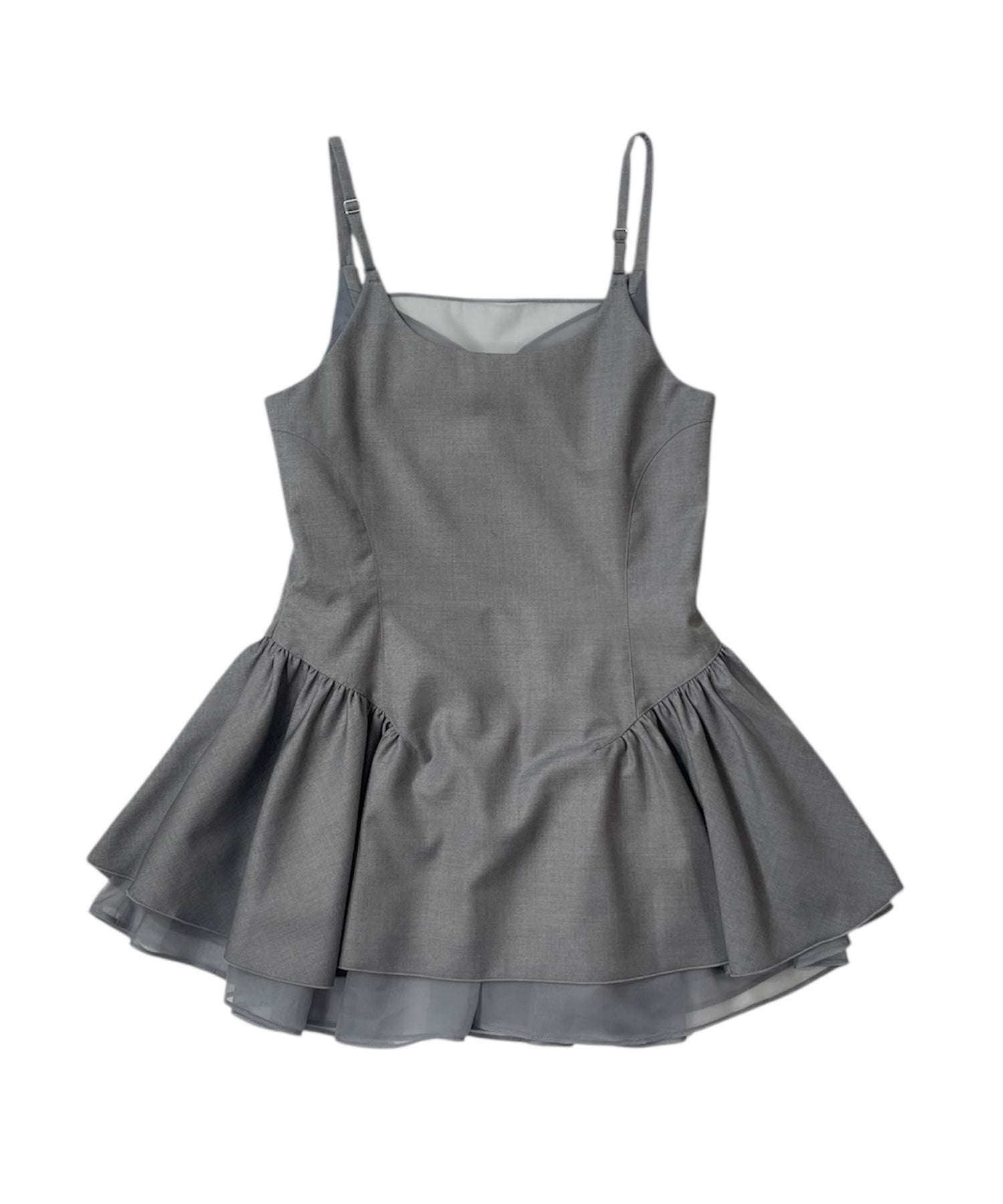 シアーレイヤードフレアミニワンピース