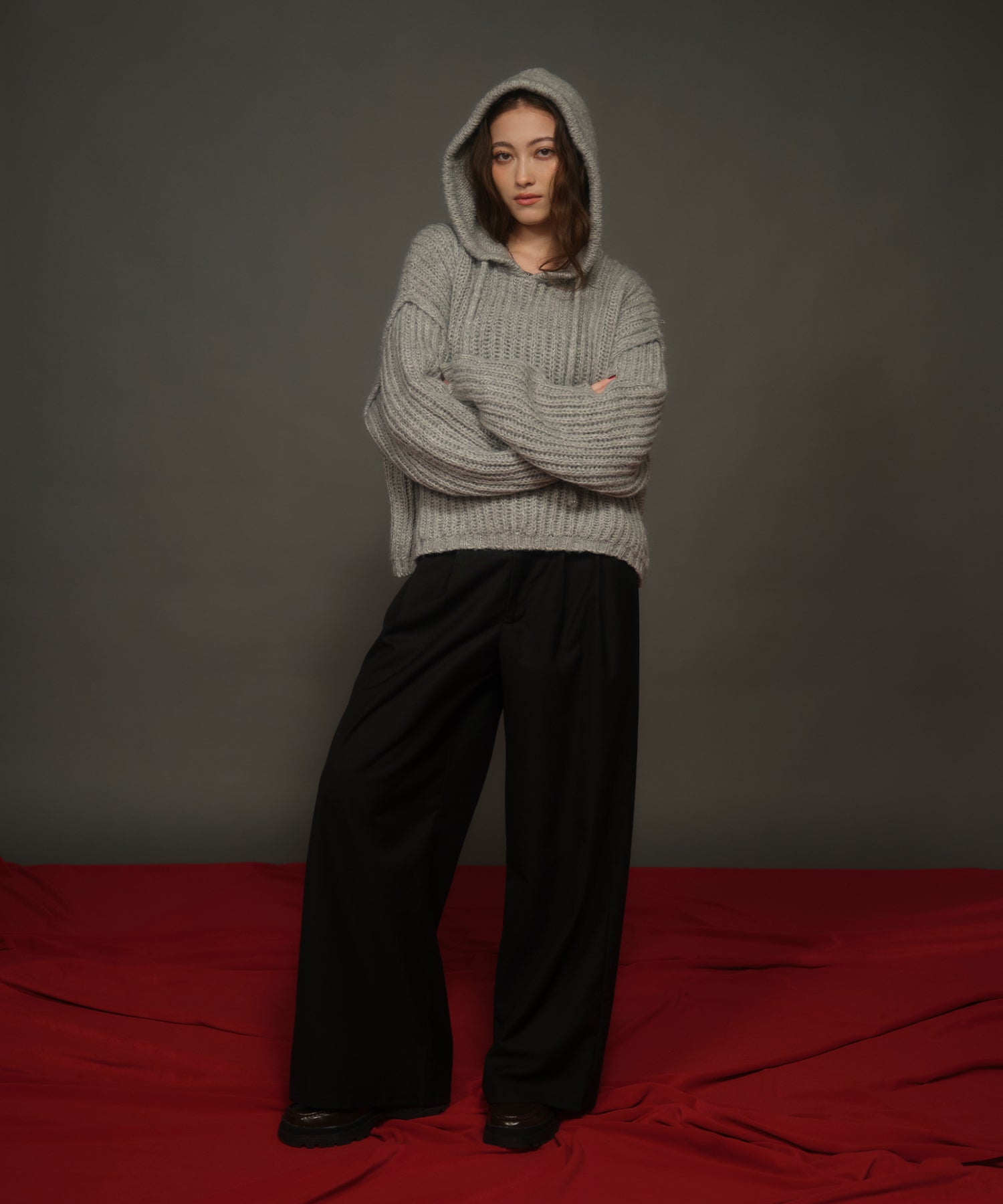 MODEL:163cm/COLOR:GRAY/SIZE:F