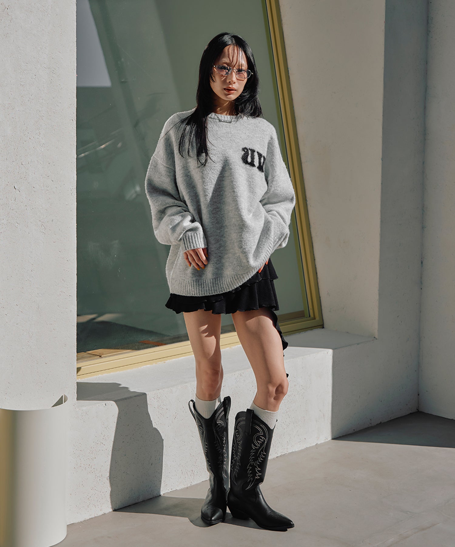 MODEL:170cm/COLOR:GRAY/SIZE:F