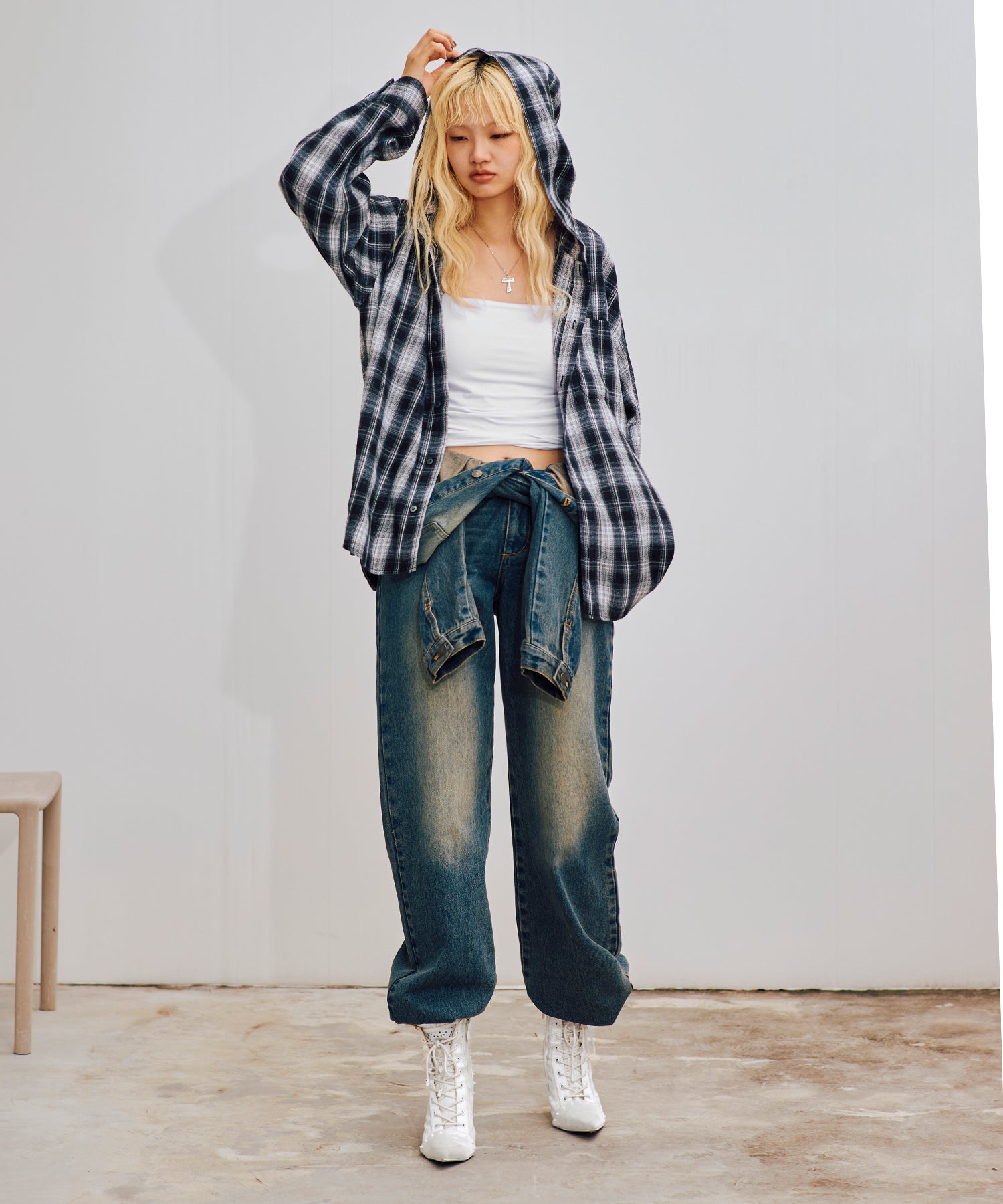 MODEL:174cm/COLOR:BLUE/SIZE:F