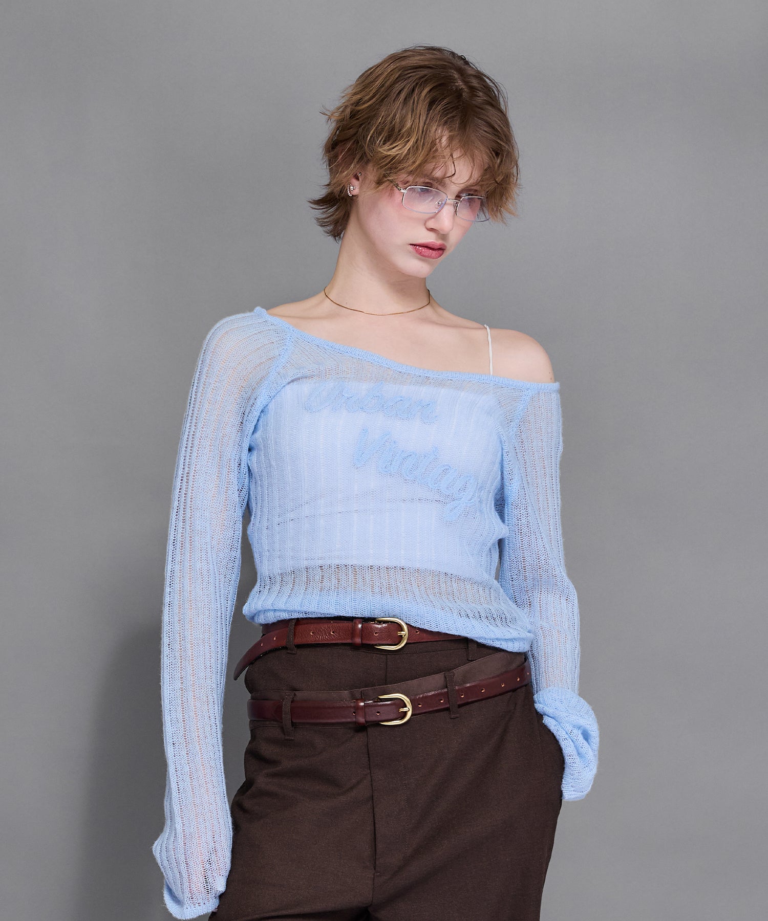 MODEL:170cm/COLOR:LIGHT BLUE/SIZE:F