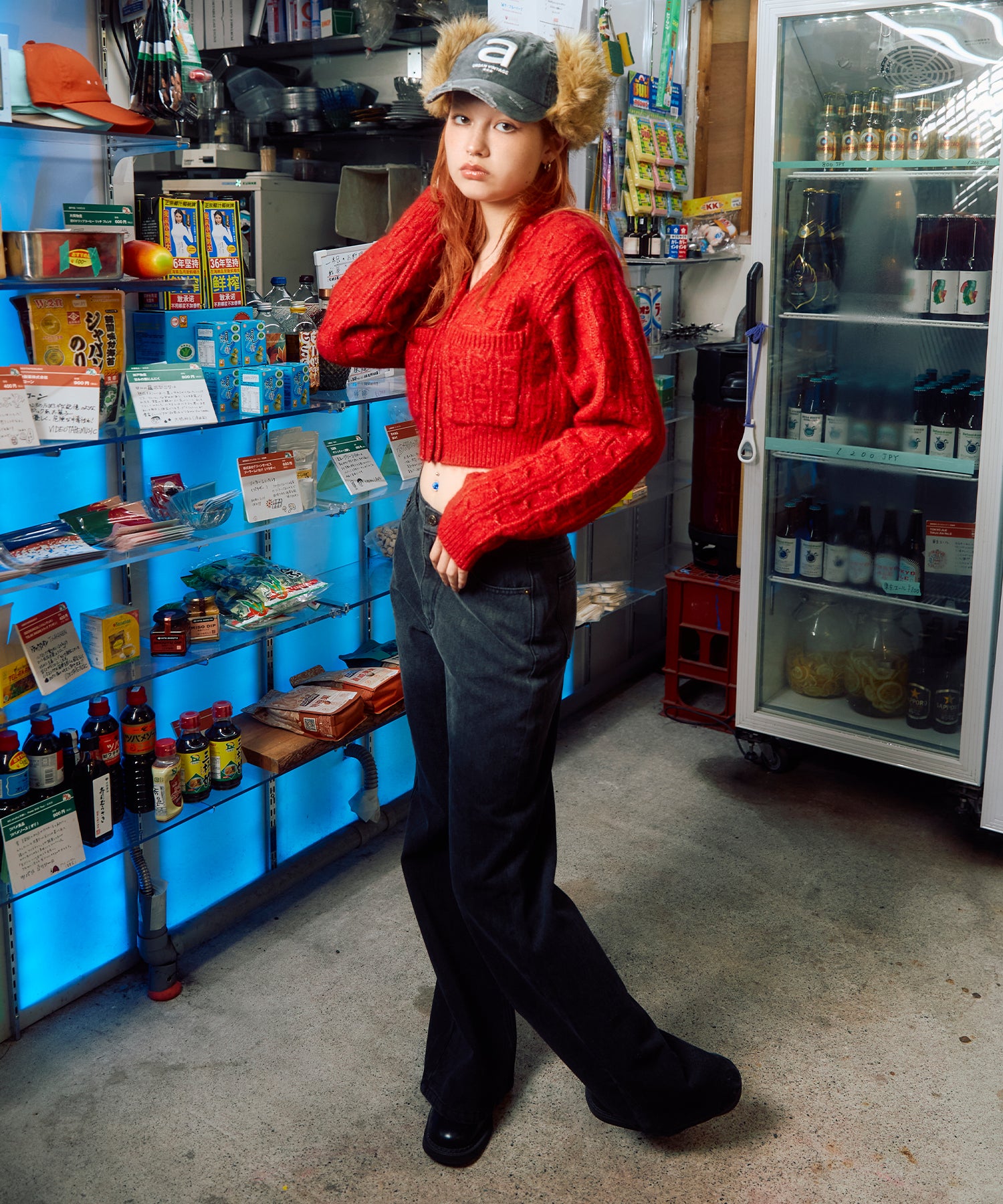 MODEL:170cm/COLOR:RED/SIZE:F