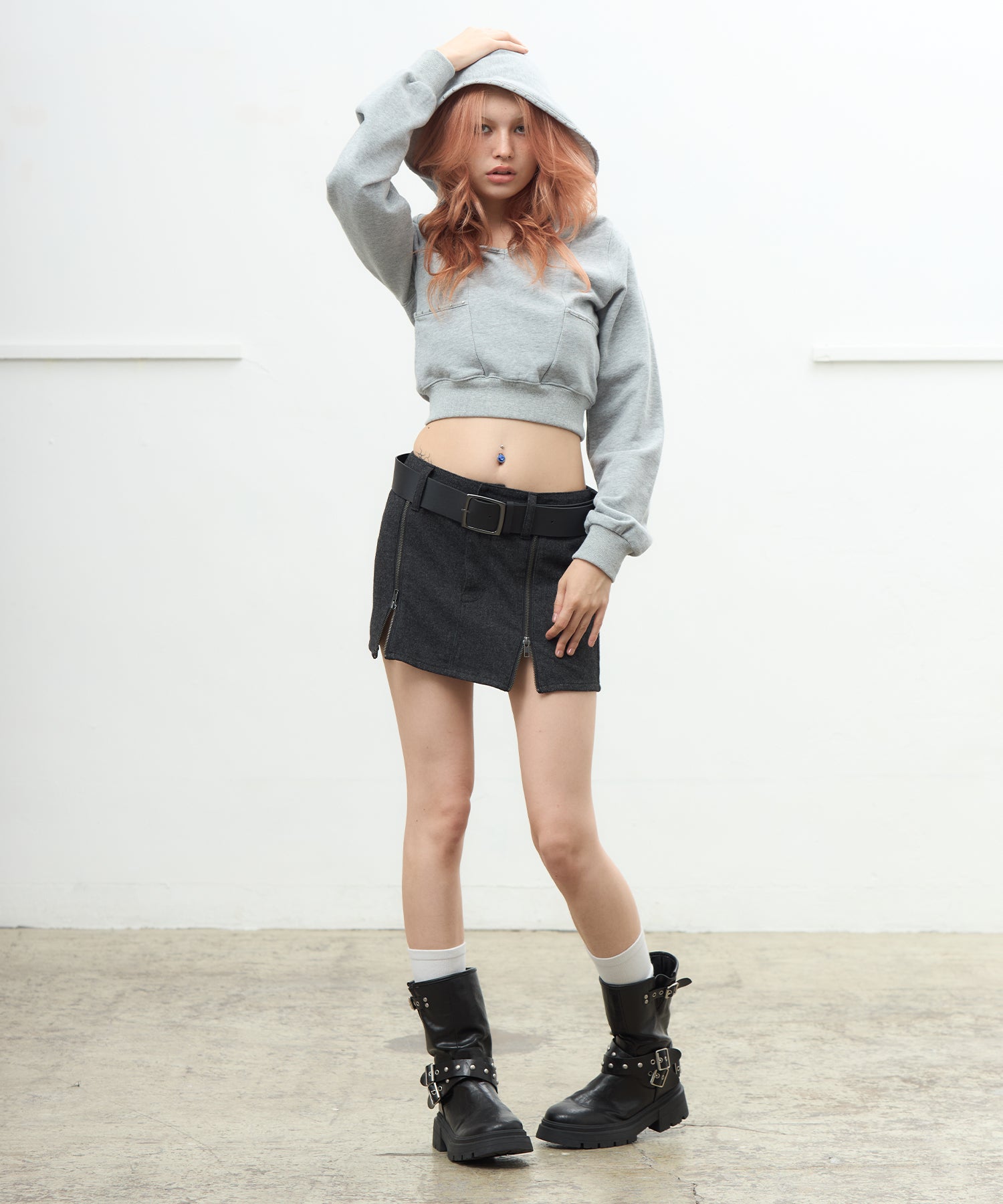 MODEL:170cm/COLOR:GRAY/SIZE:F