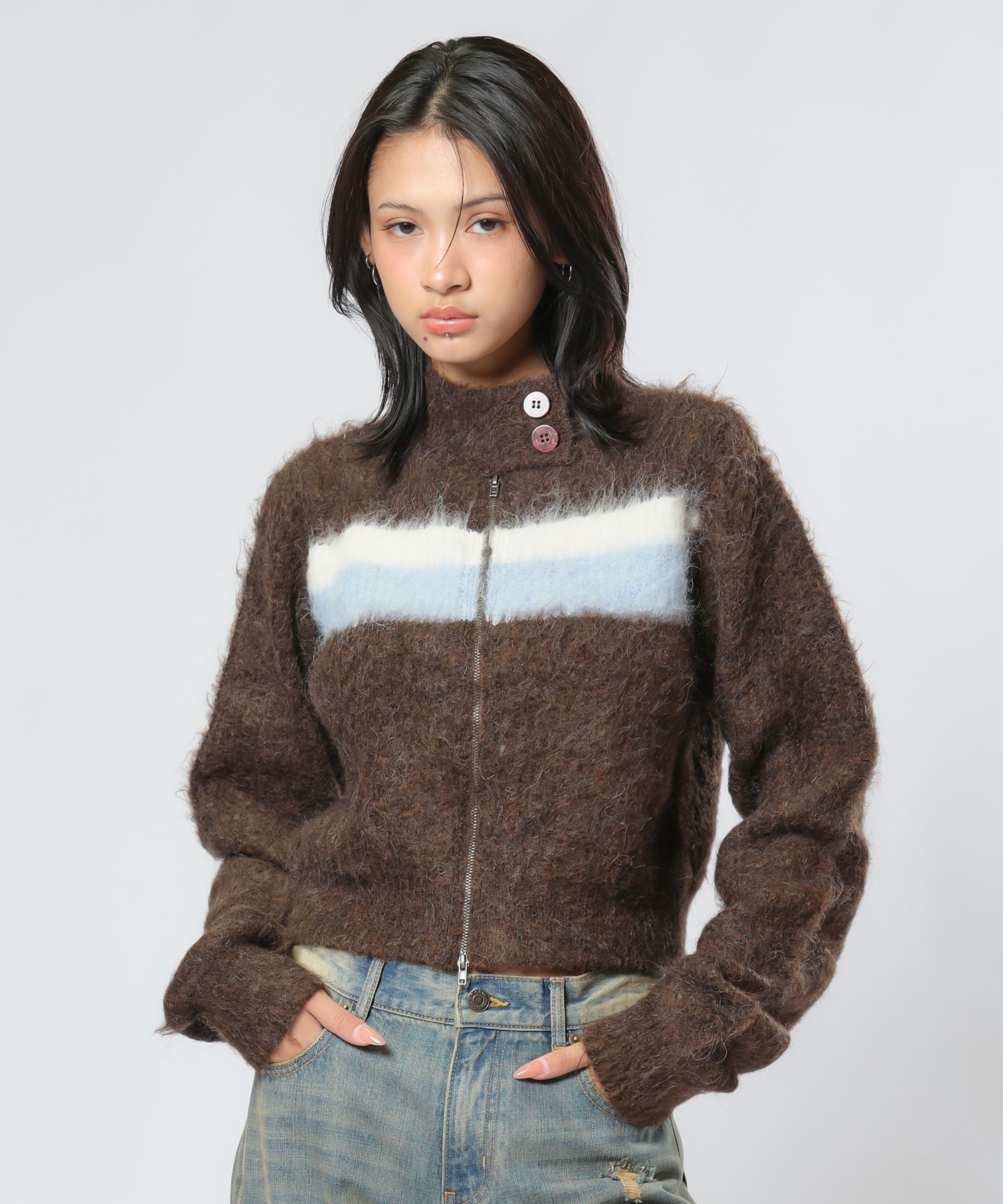 MODEL:170cm/COLOR:BROWN/SIZE:F