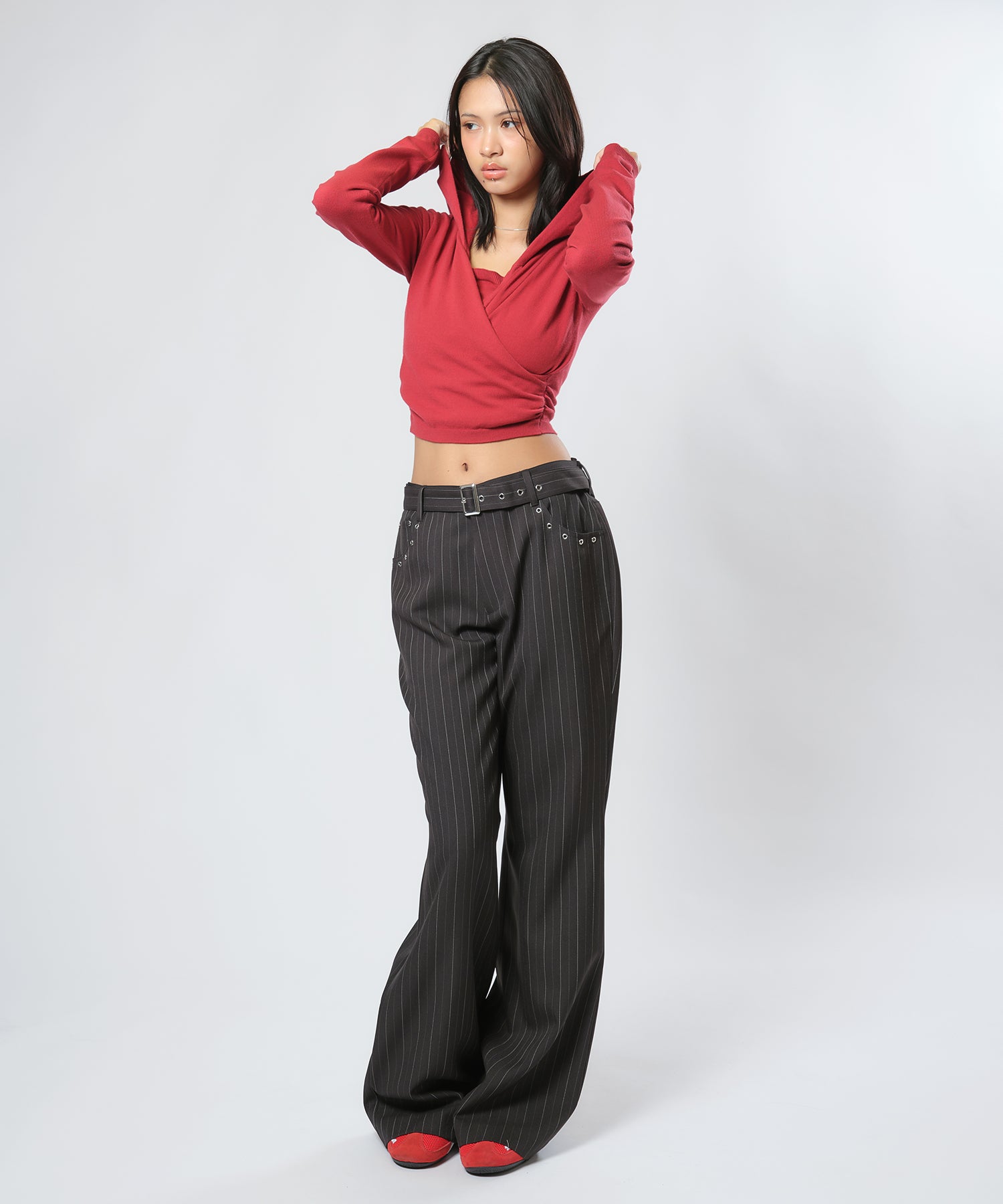 MODEL:170cm/COLOR:RED/SIZE:F