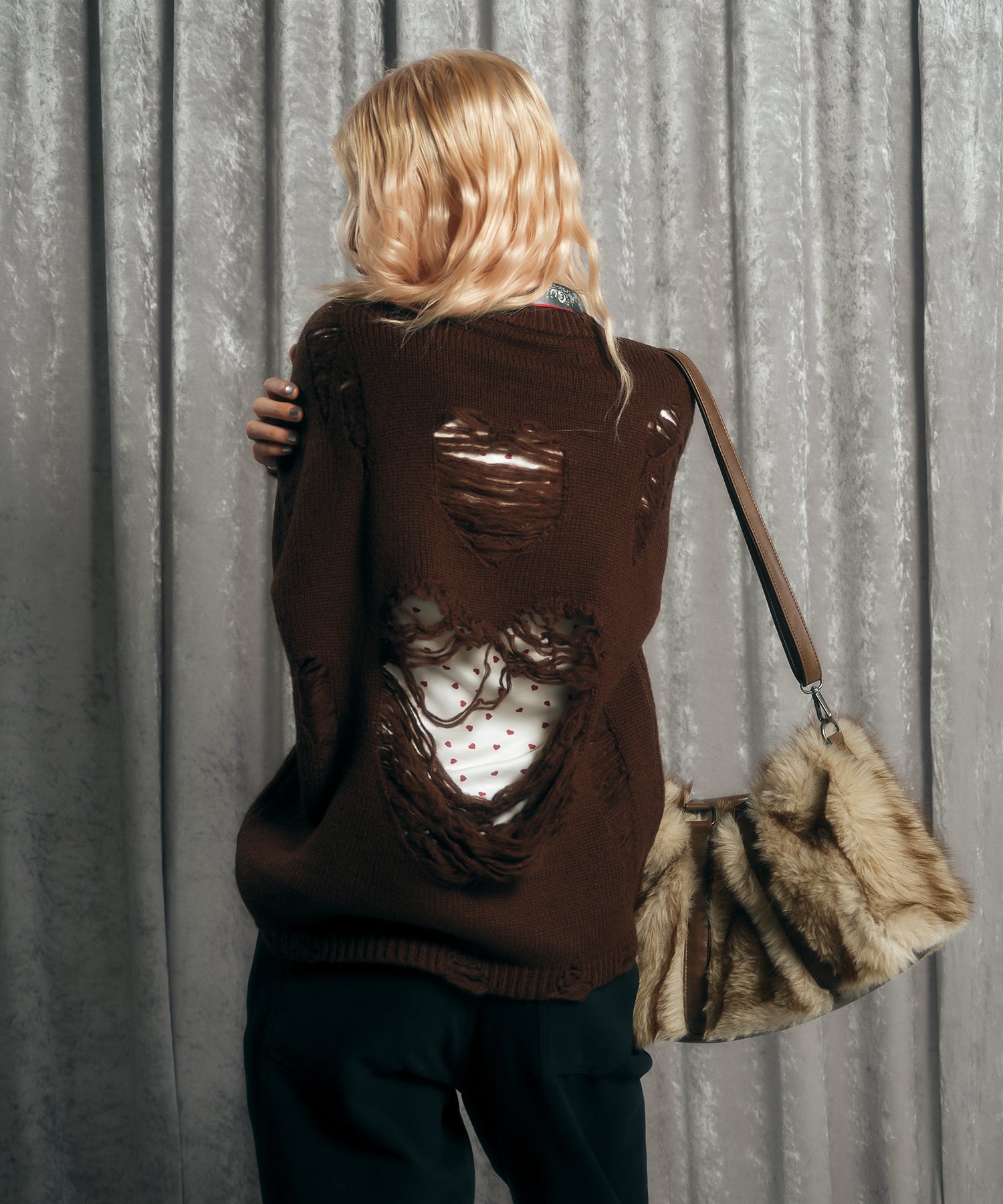 MODEL:170cm/COLOR:BROWN/SIZE:F