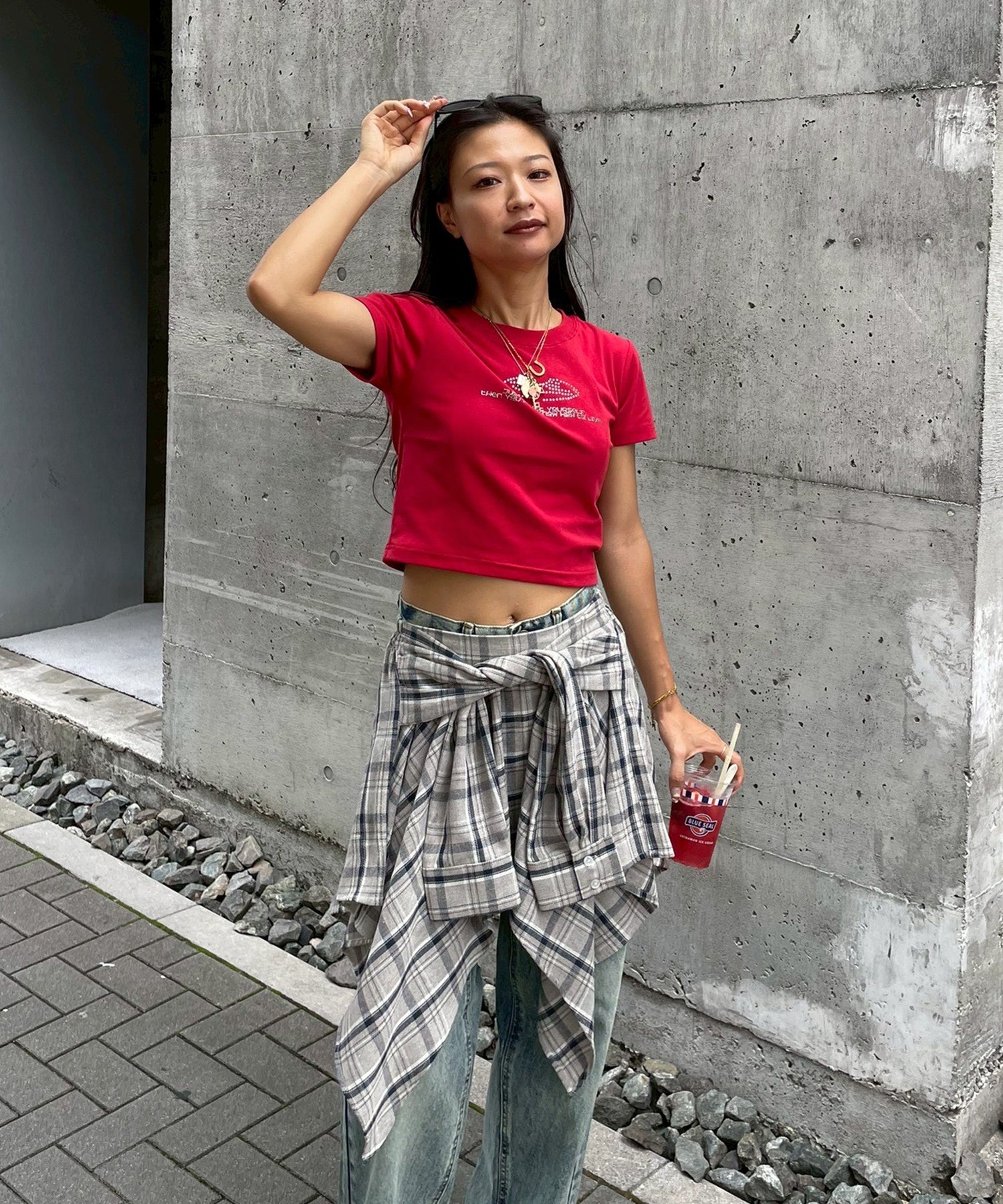 STAFF:155cm/COLOR:RED/SIZE:F