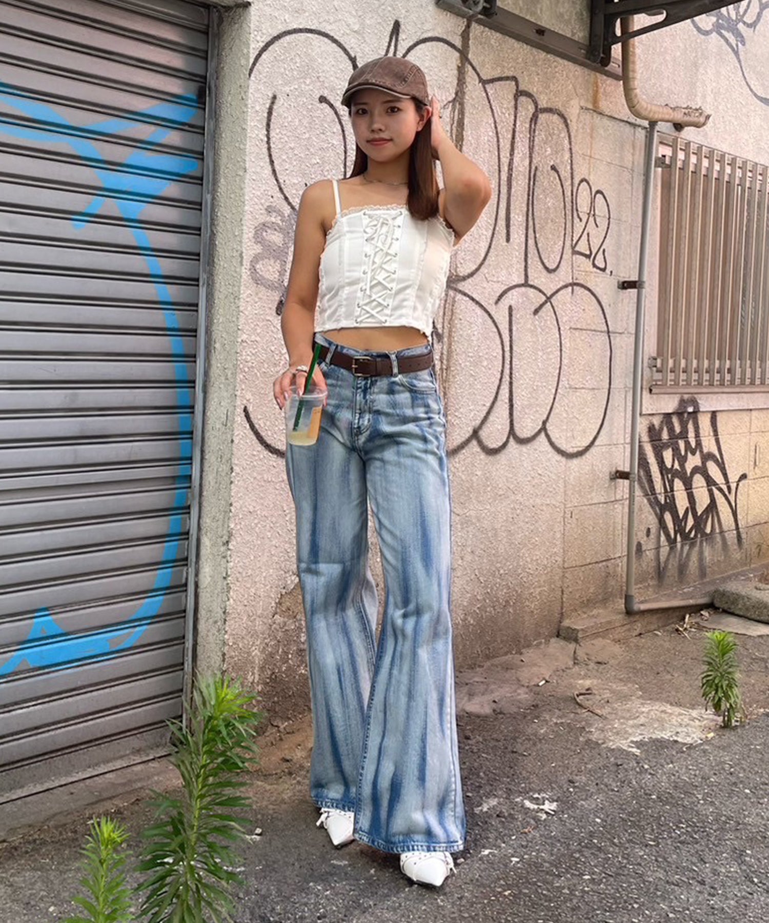 STAFF:163cm/COLOR:BLUE/SIZE:25