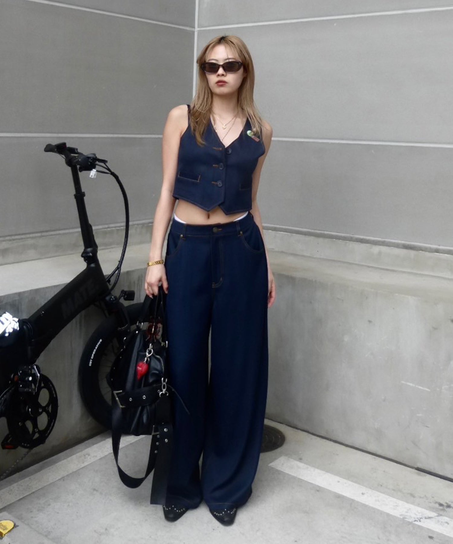 STAFF:160cm/COLOR:BLUE/SIZE:F