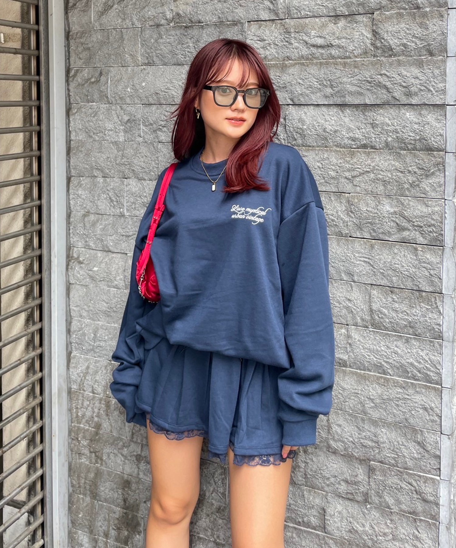 STAFF:153cm/COLOR:NAVY/SIZE:F