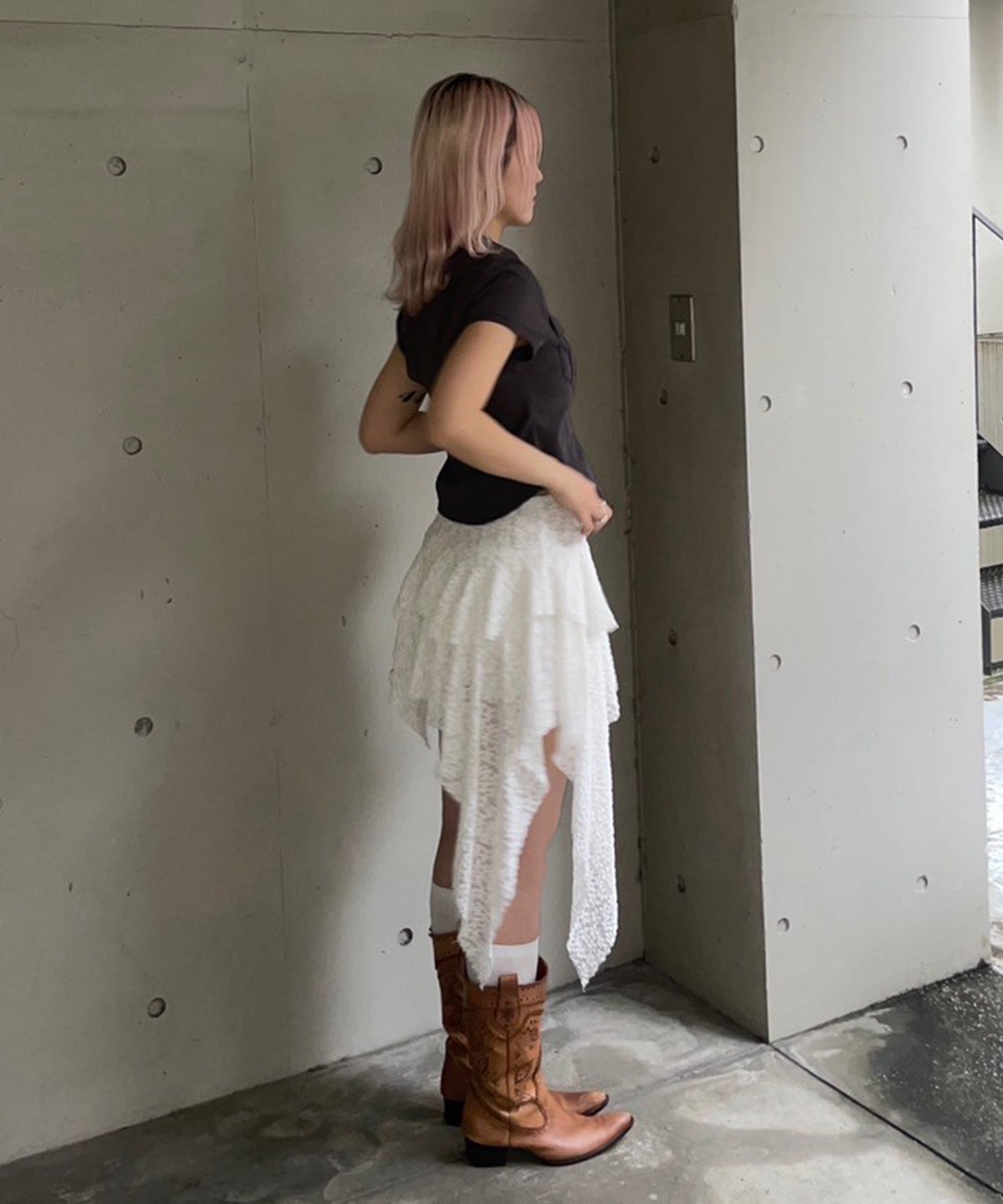 STAFF:162cm/COLOR:WHITE/SIZE:F