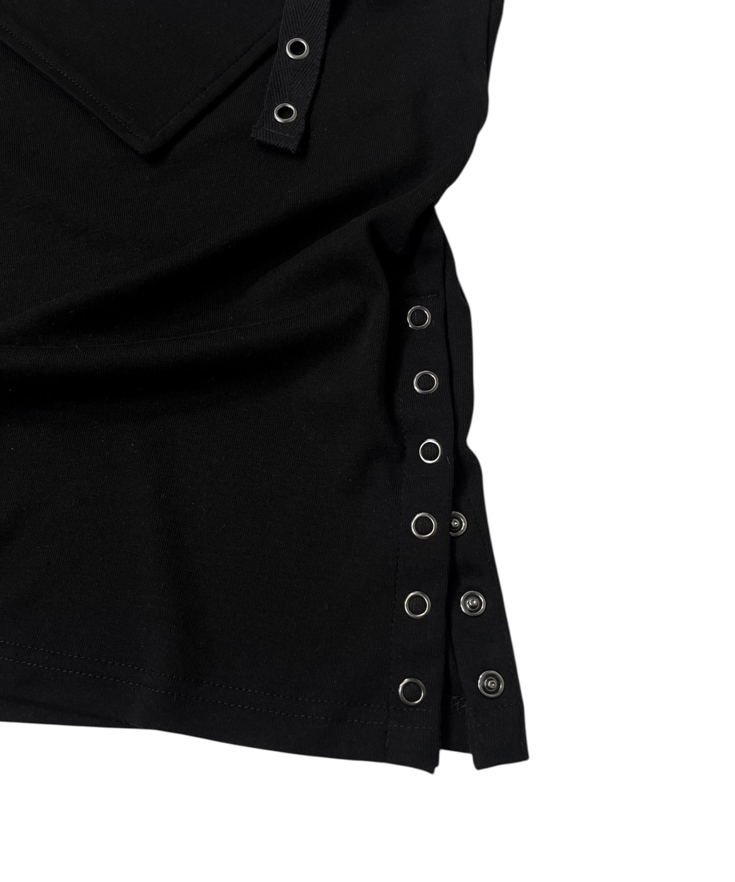 ベルトショルダーアシンメトリートップス