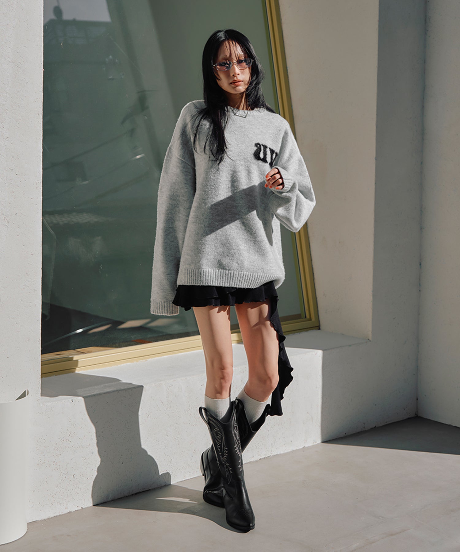 MODEL:170cm/COLOR:GRAY/SIZE:F