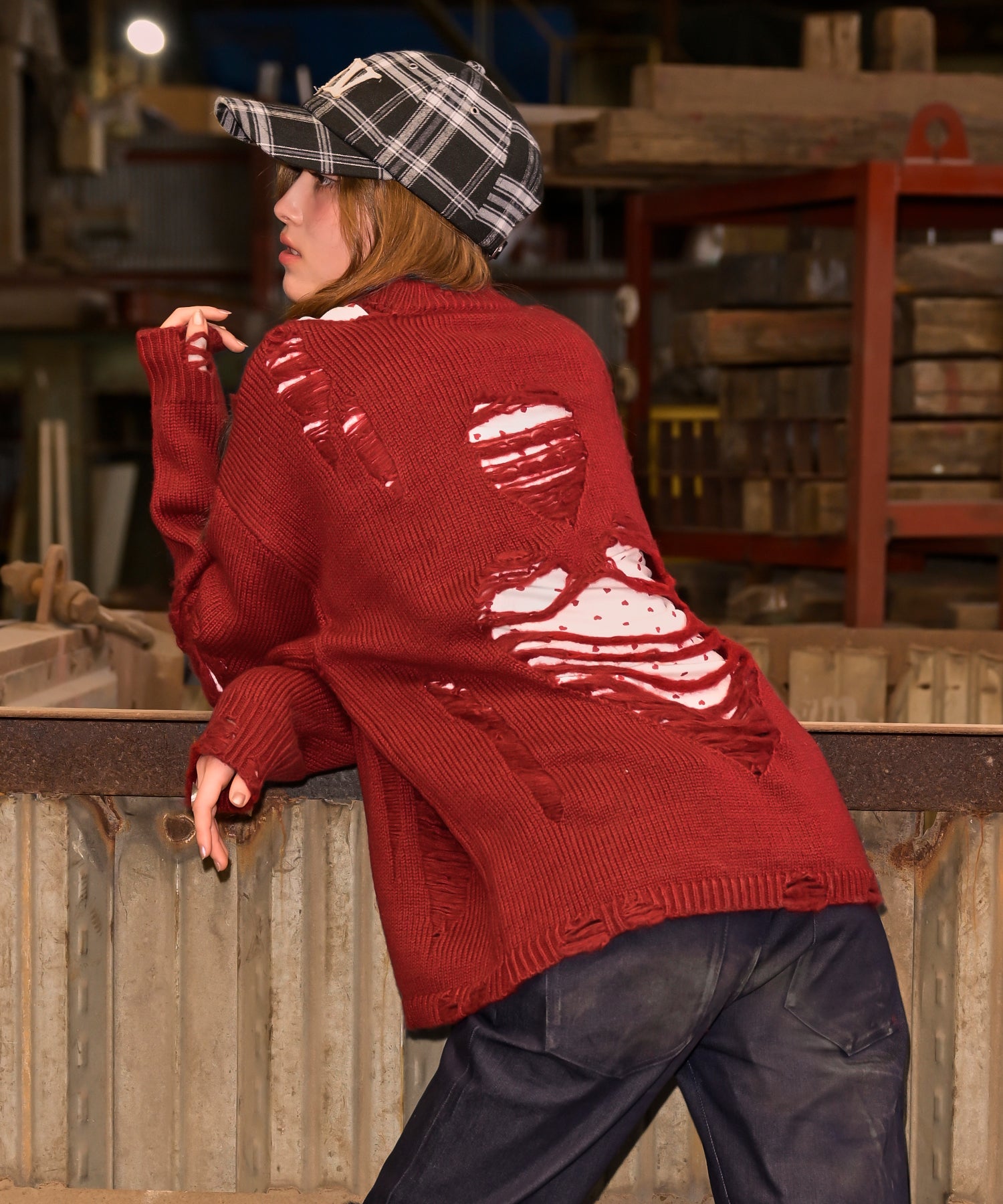 MODEL:163cm/COLOR:RED/SIZE:F
