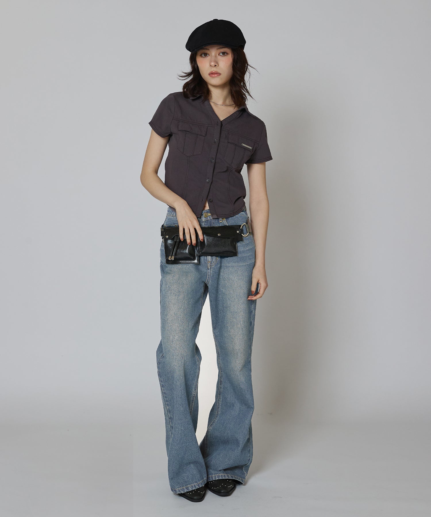 MODEL:163cm/COLOR:LIGHT BLUE/SIZE:M