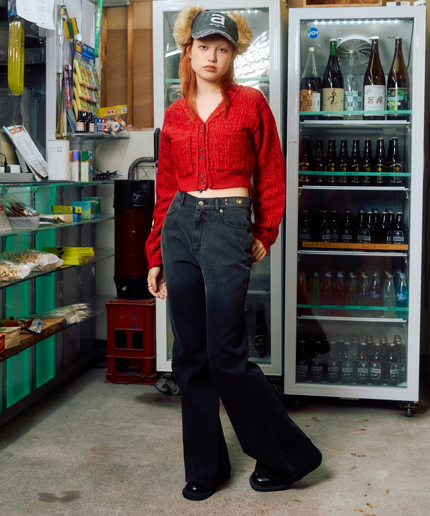 MODEL:170cm/COLOR:RED/SIZE:F