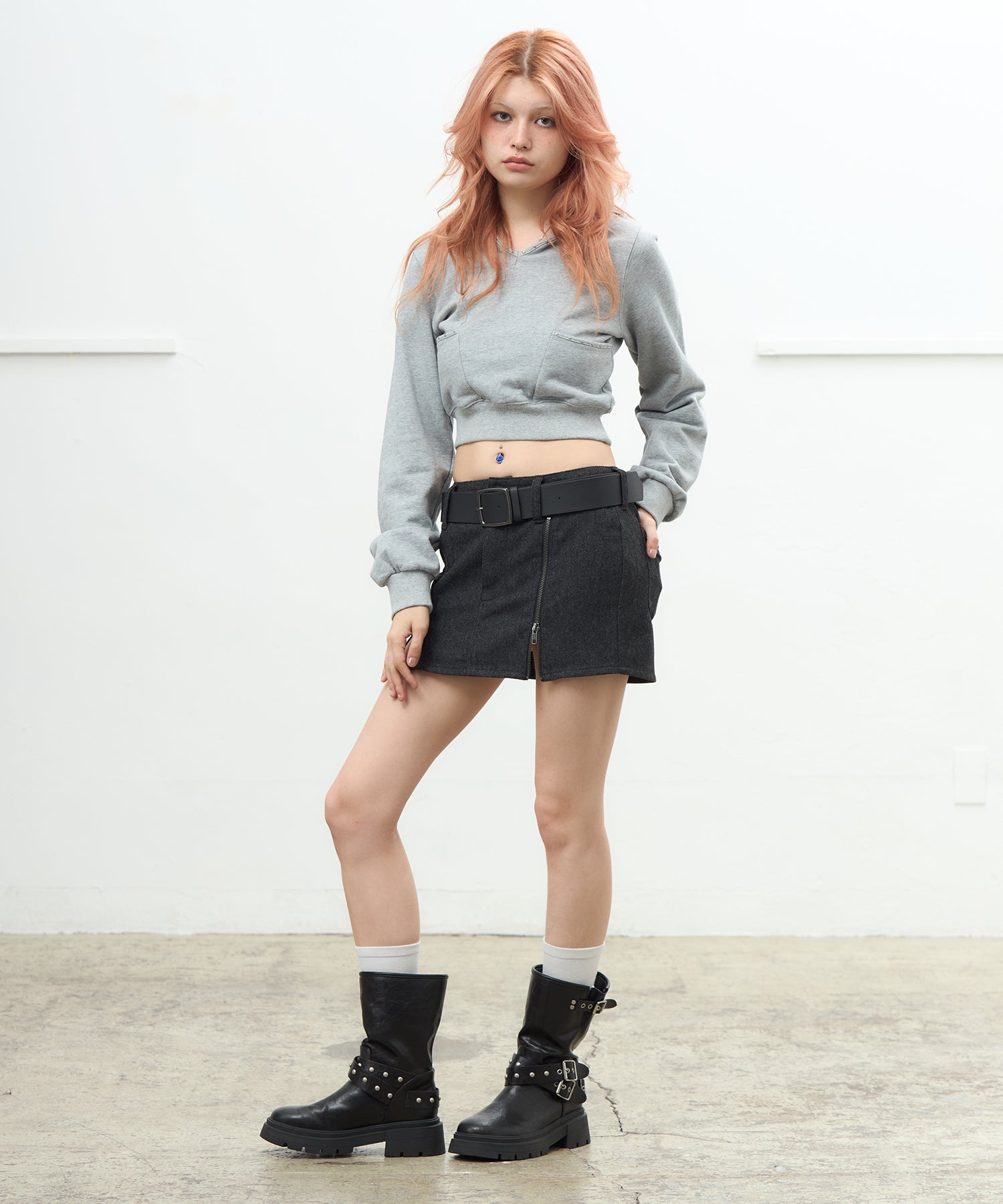 MODEL:170cm/COLOR:GRAY/SIZE:F