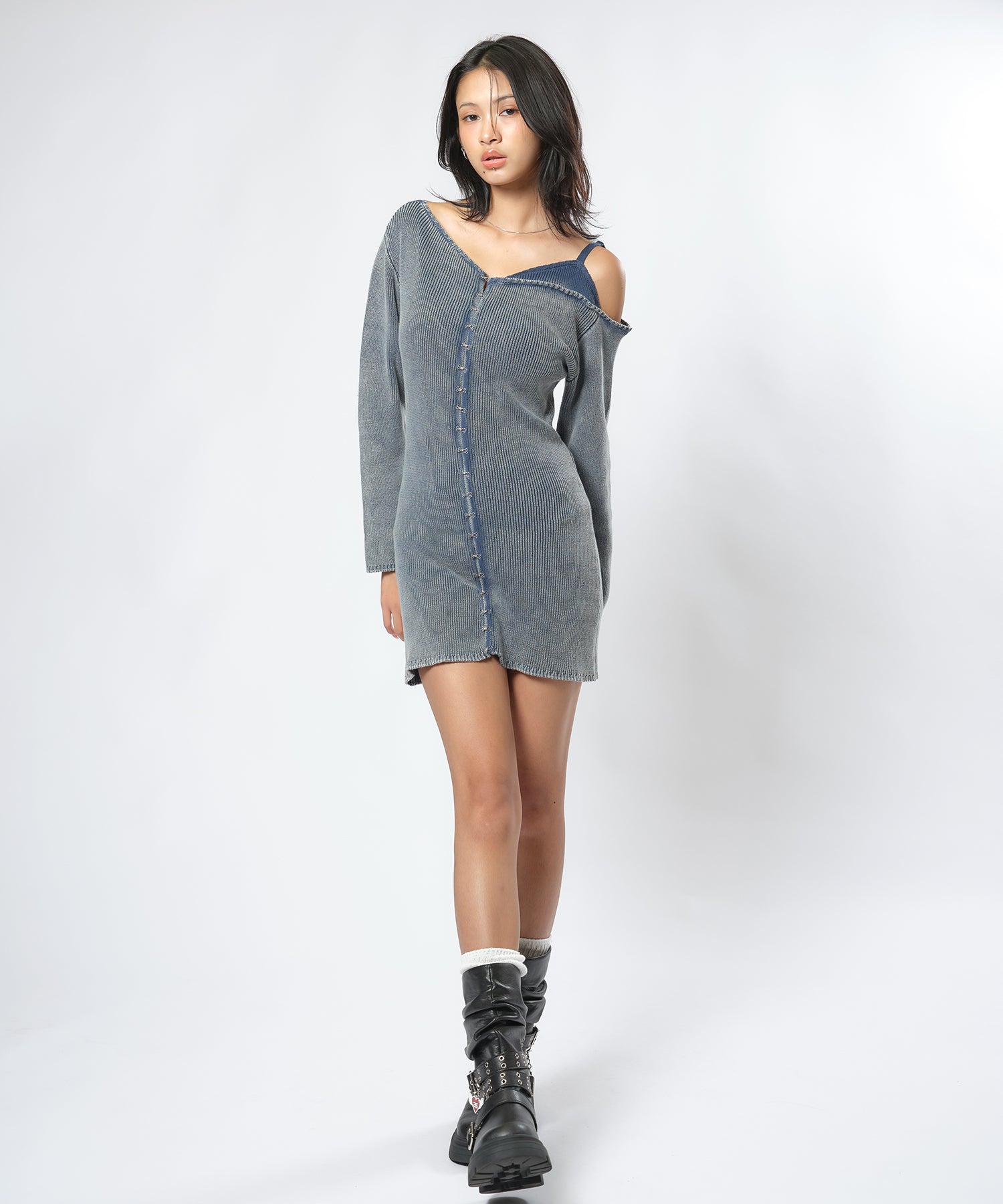 MODEL:170cm/COLOR:BLUE/SIZE:F