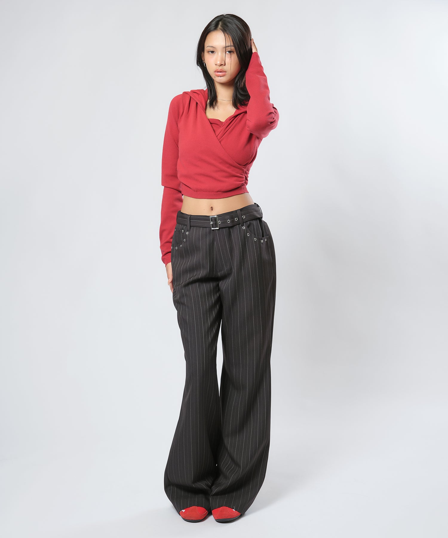 MODEL:170cm/COLOR:RED/SIZE:F