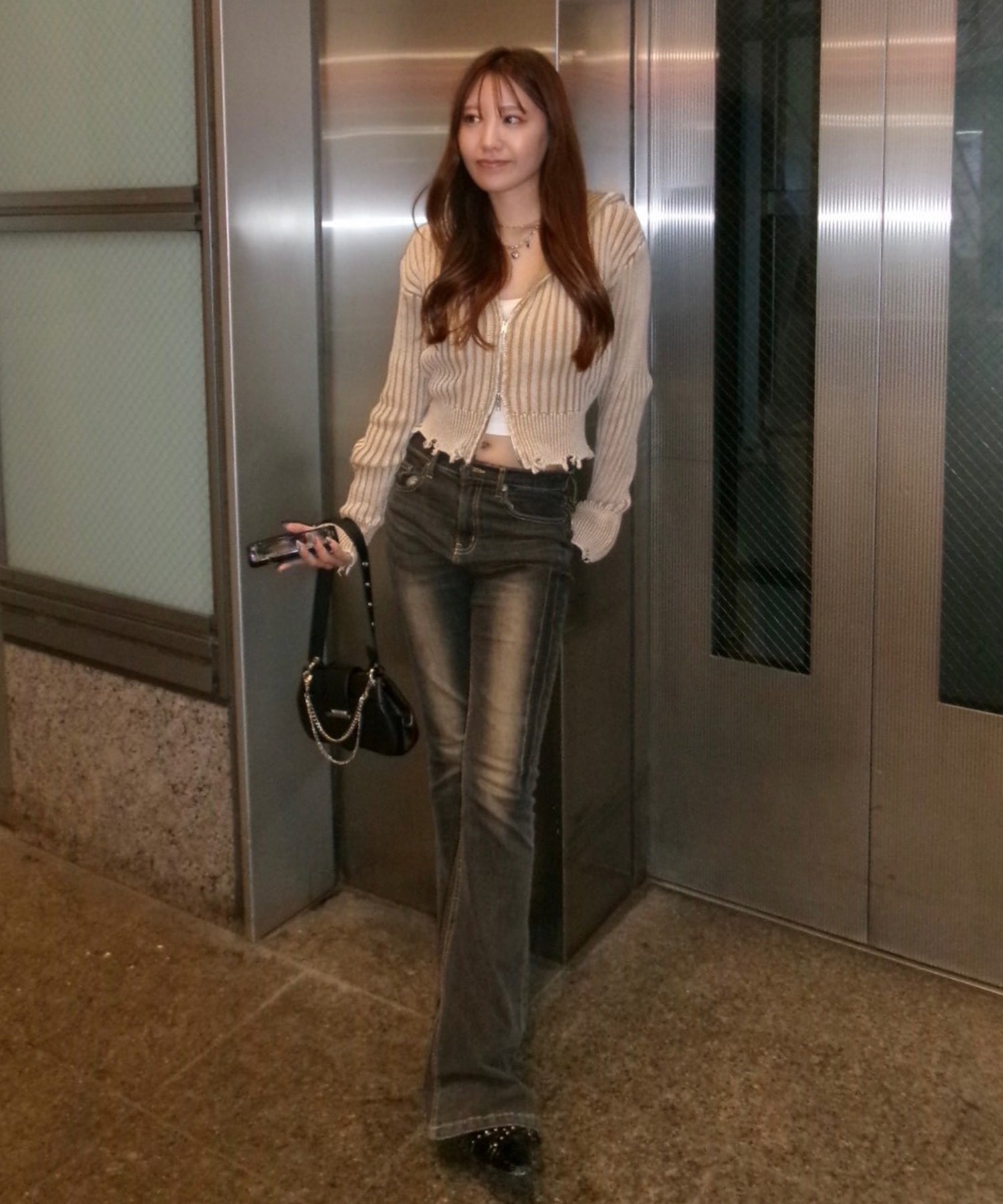 STAFF:162cm/COLOR:BLACK/SIZE:25