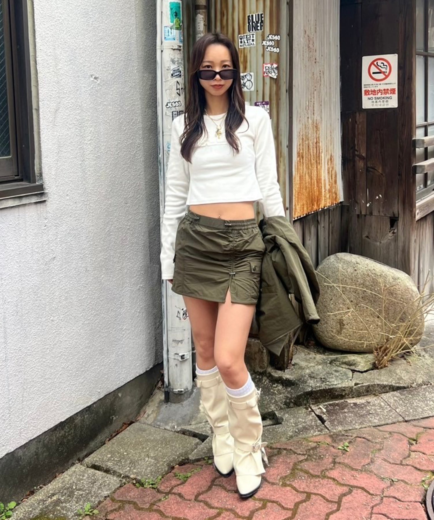 STAFF:166cm/COLOR:WHITE/SIZE:F