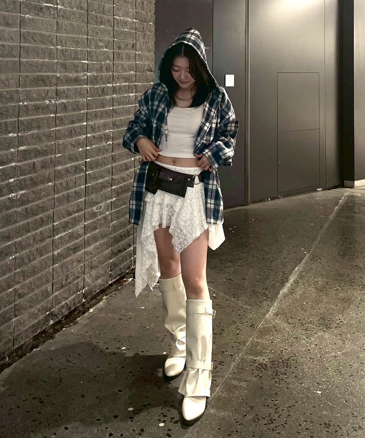 STAFF:157cm/COLOR:WHITE/SIZE:M