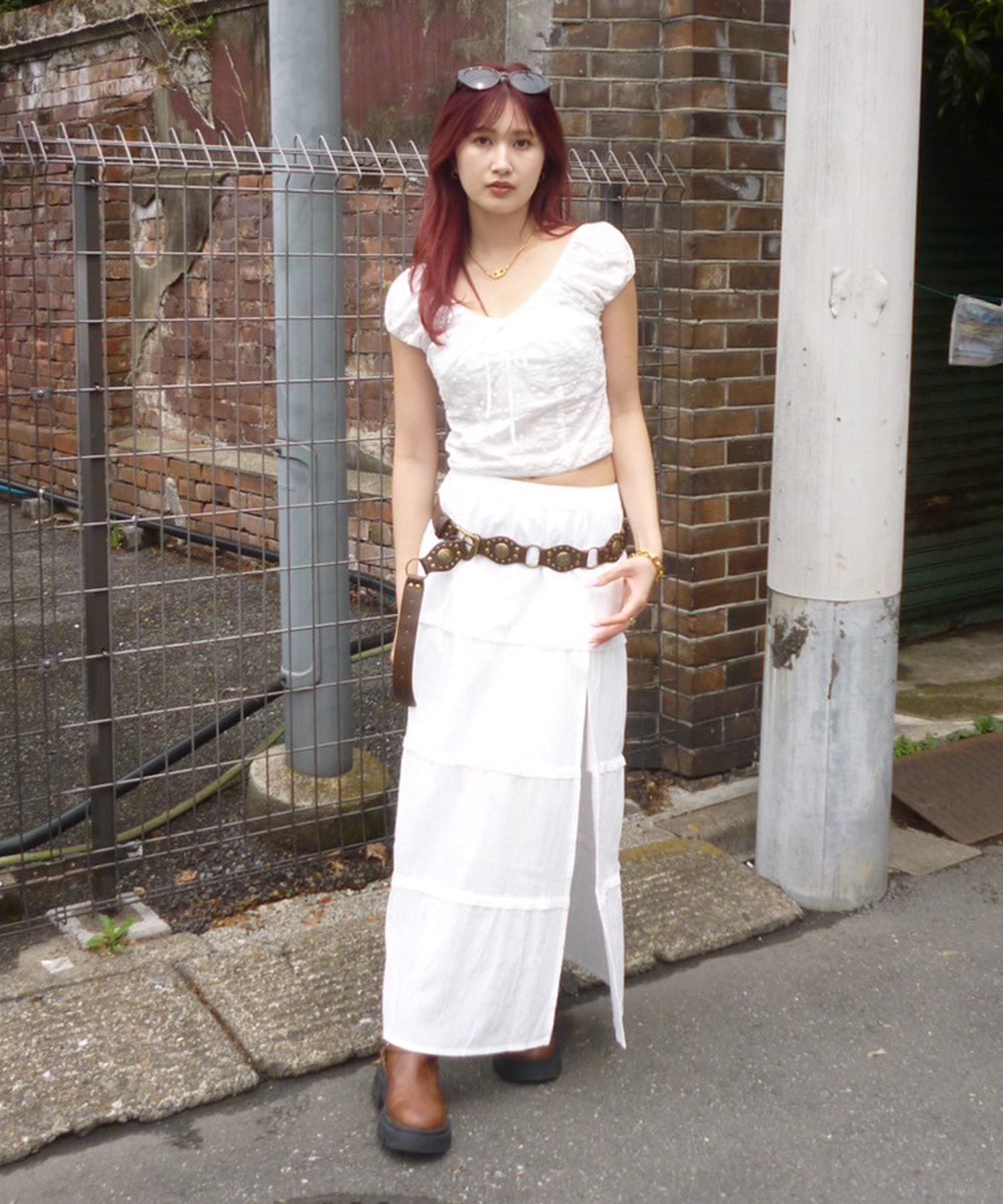 STAFF:163cm/COLOR:WHITE/SIZE:F