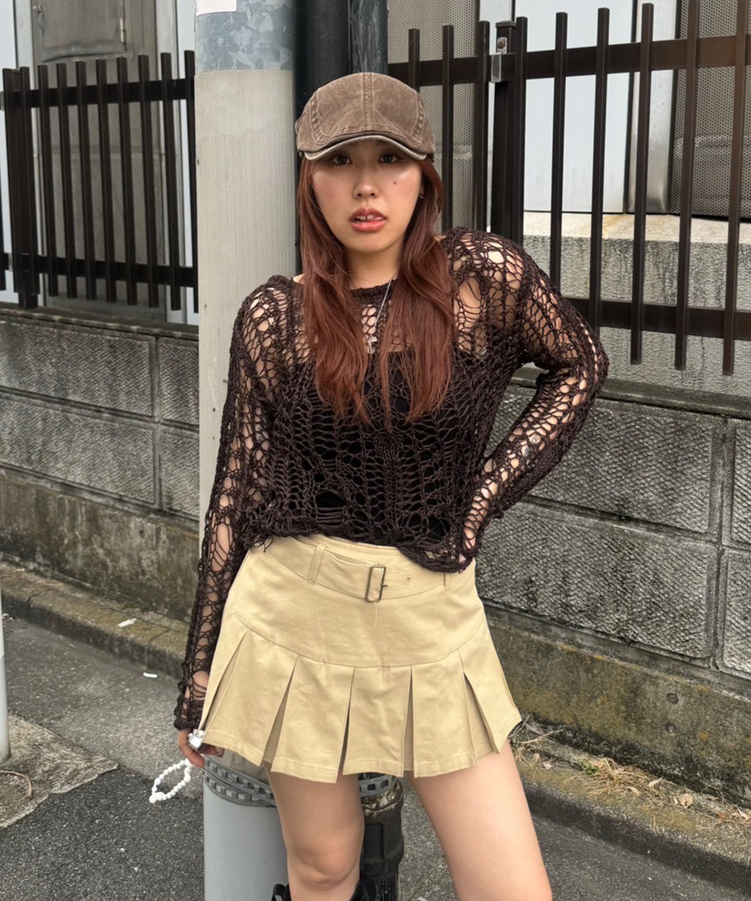 STAFF:158cm/COLOR:BROWN/SIZE:F