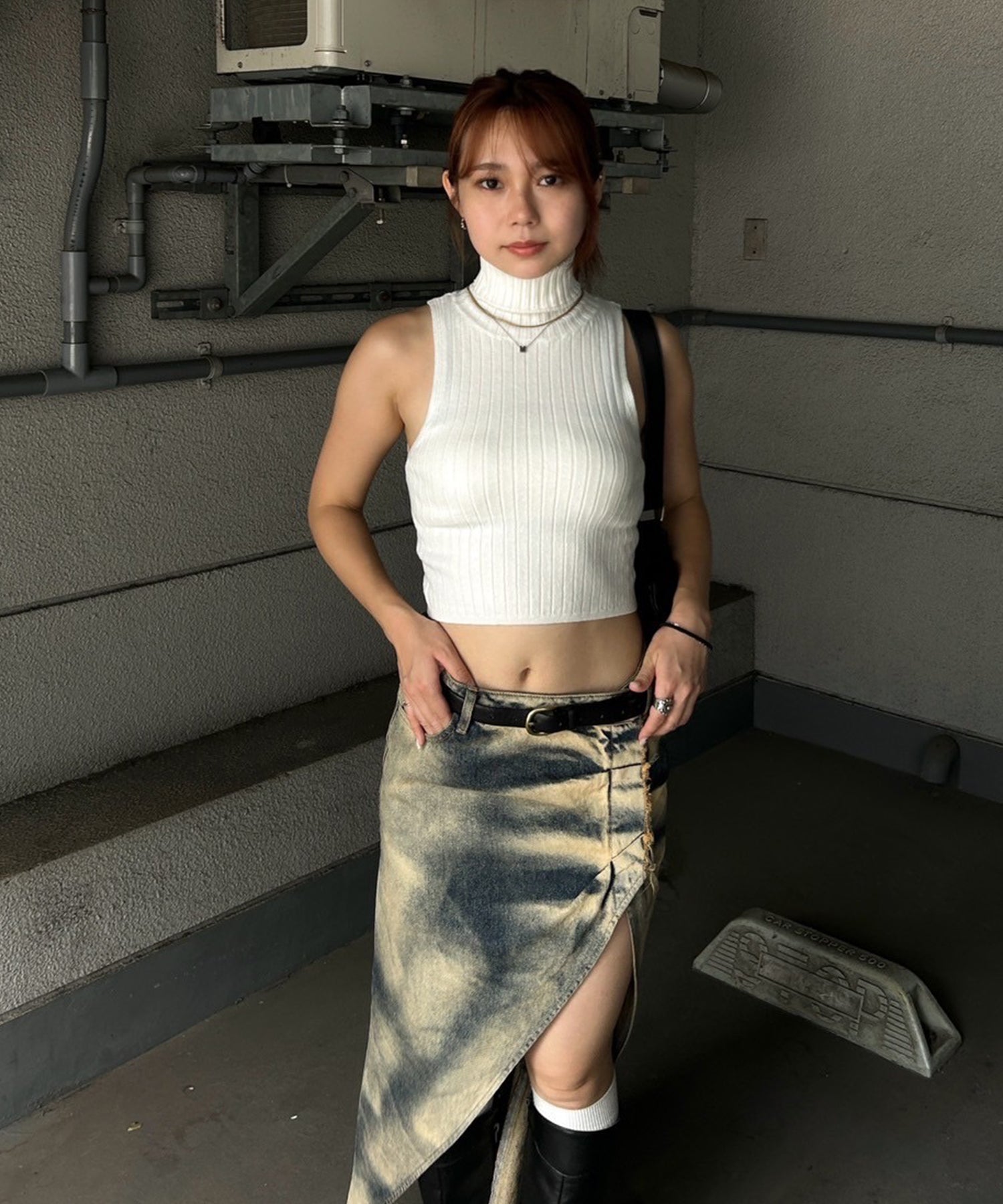 STAFF:159cm/COLOR:WHITE/SIZE:F