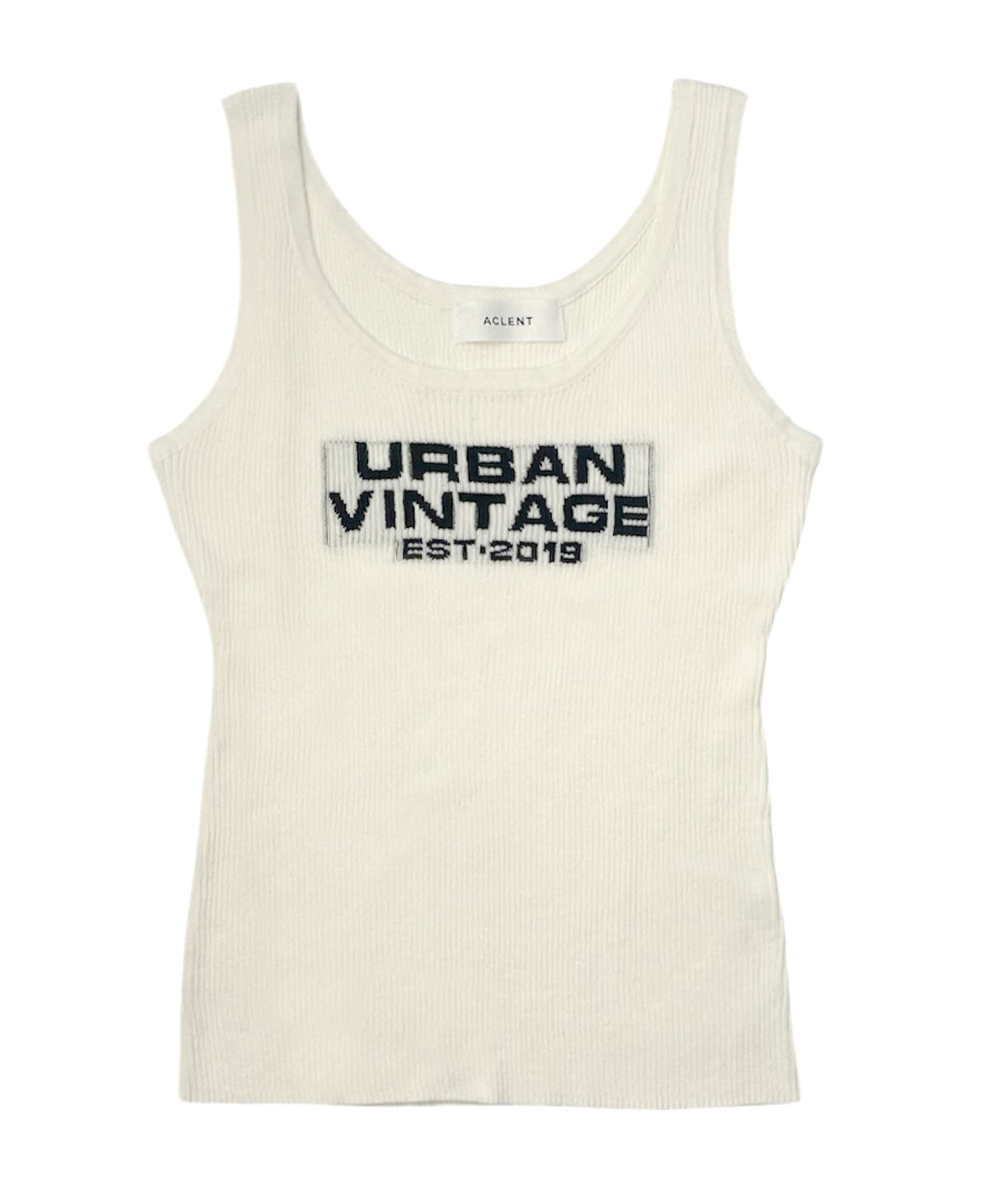 Logo jacquard knit tank