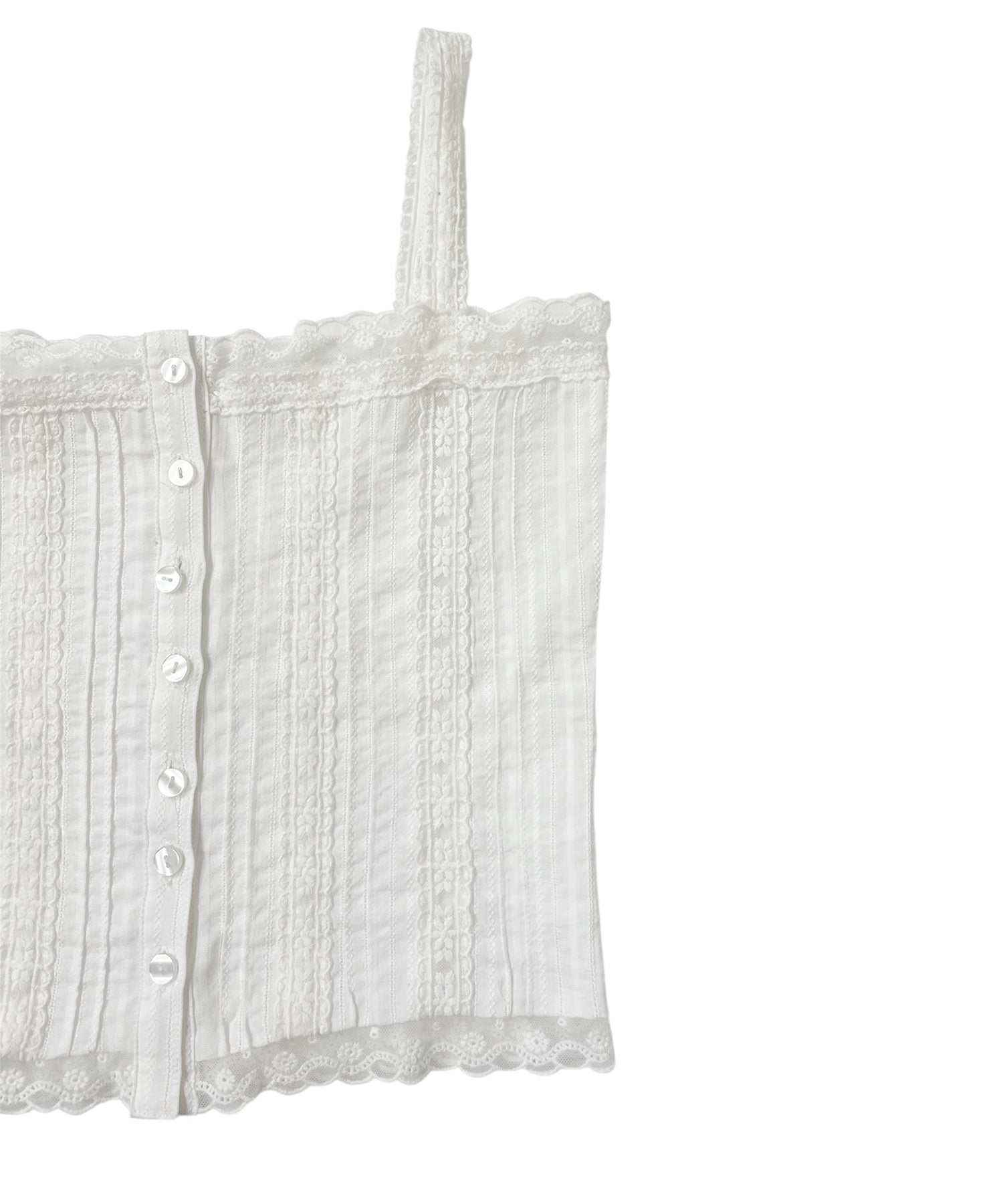 コットンレースキャミソール