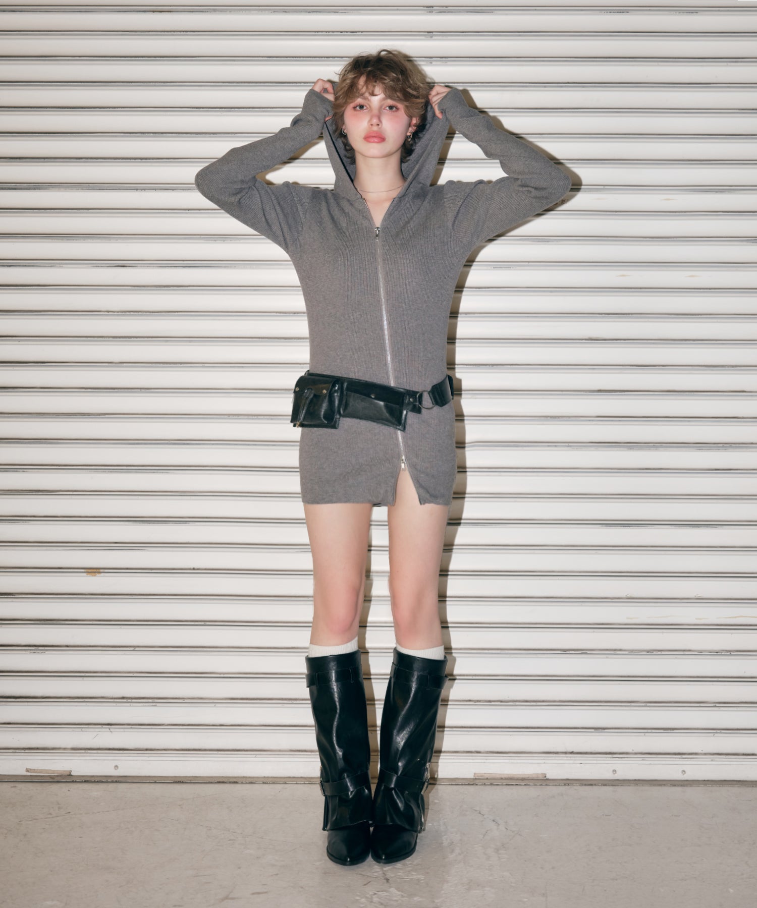 MODEL:170cm/COLOR:GRAY/SIZE:F