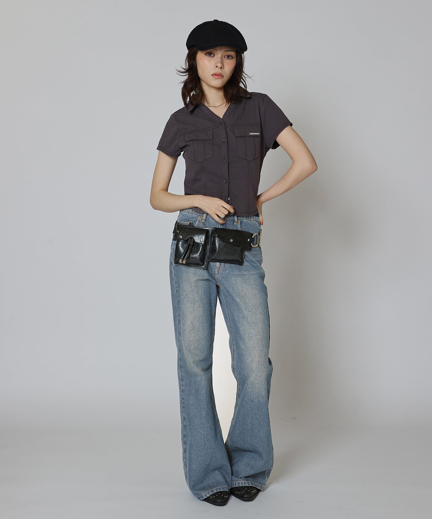 MODEL:163cm/COLOR:LIGHT BLUE/SIZE:M