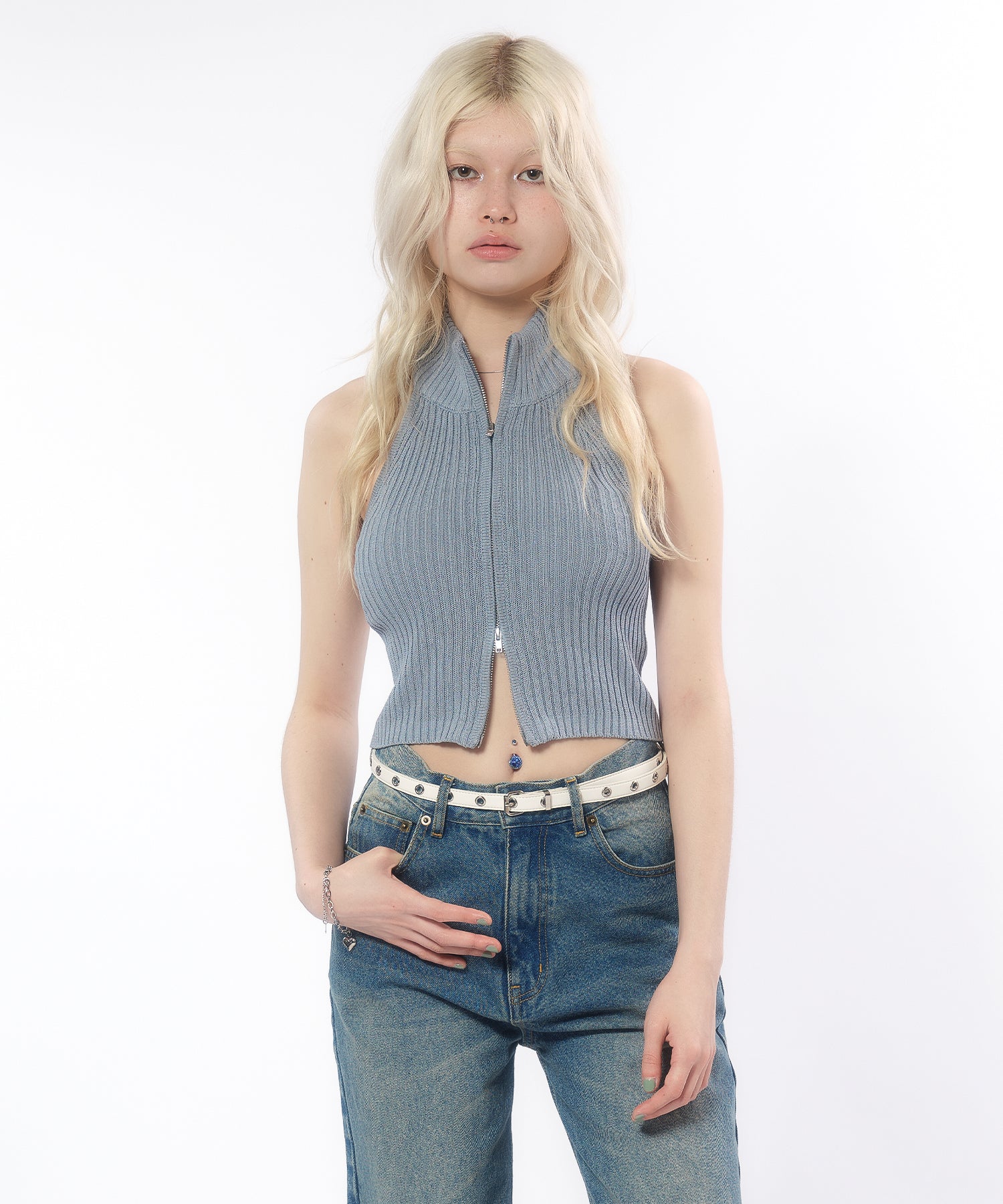 MODEL:170cm/COLOR:BLUE/SIZE:F