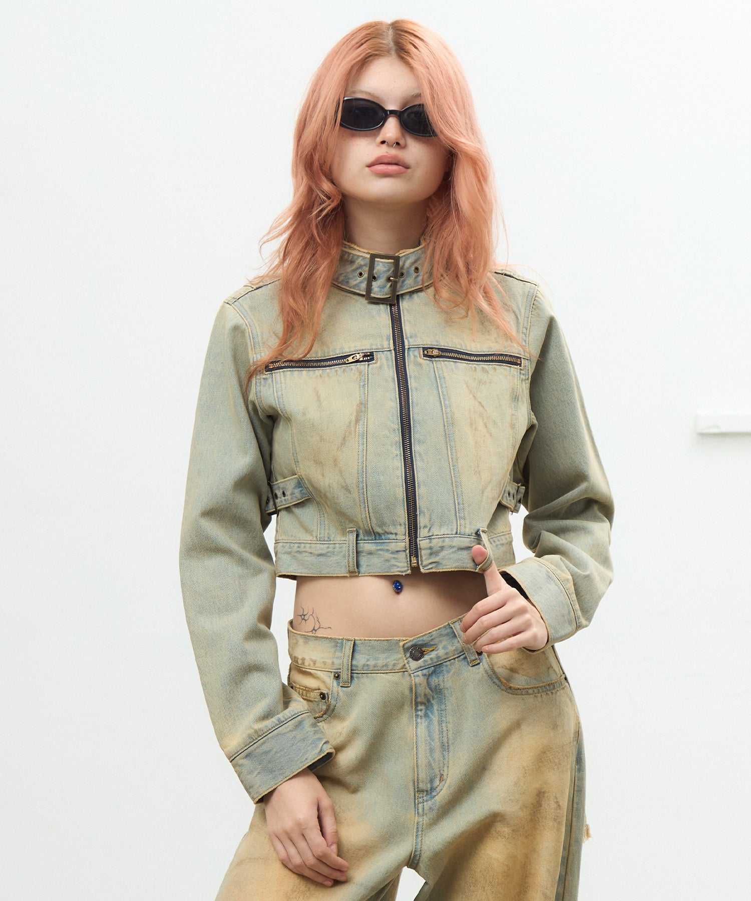 MODEL:170cm/COLOR:LIGHT BLUE/SIZE:M