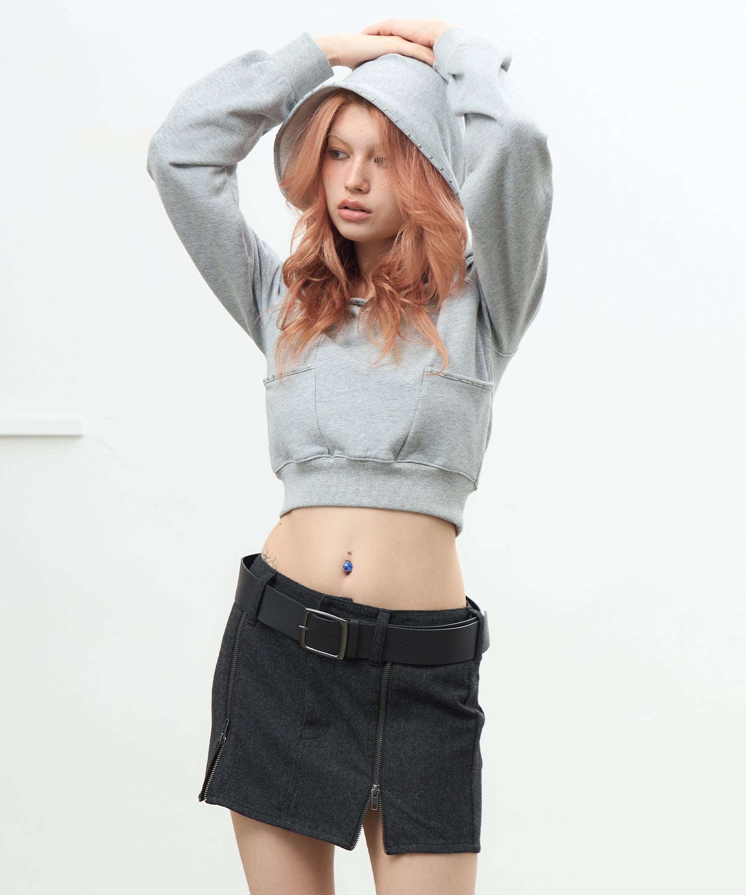 MODEL:170cm/COLOR:GRAY/SIZE:F